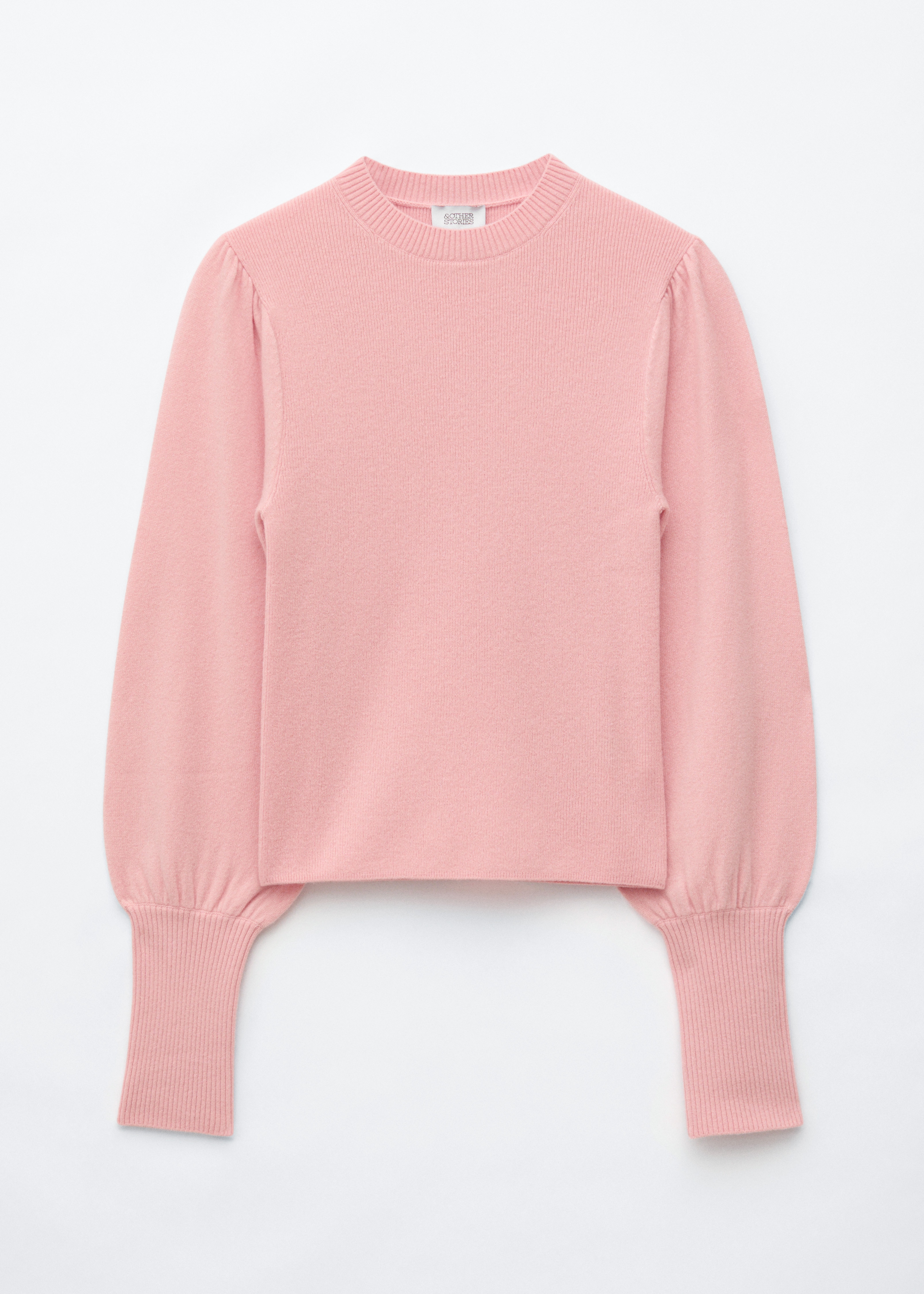 Wollen top - Roze/Grijs/Lichtblauw