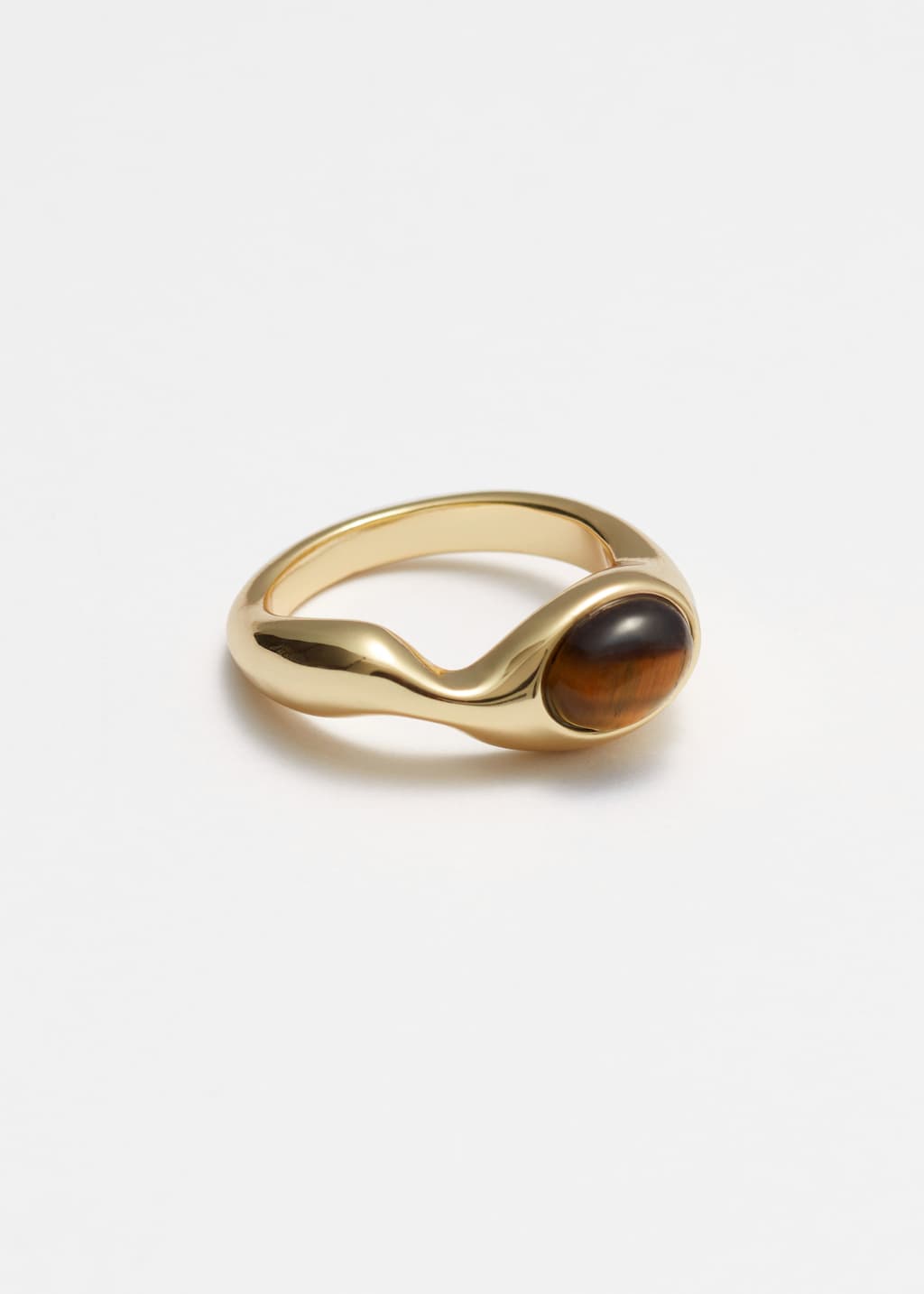 Anillo de piedra asimétrico