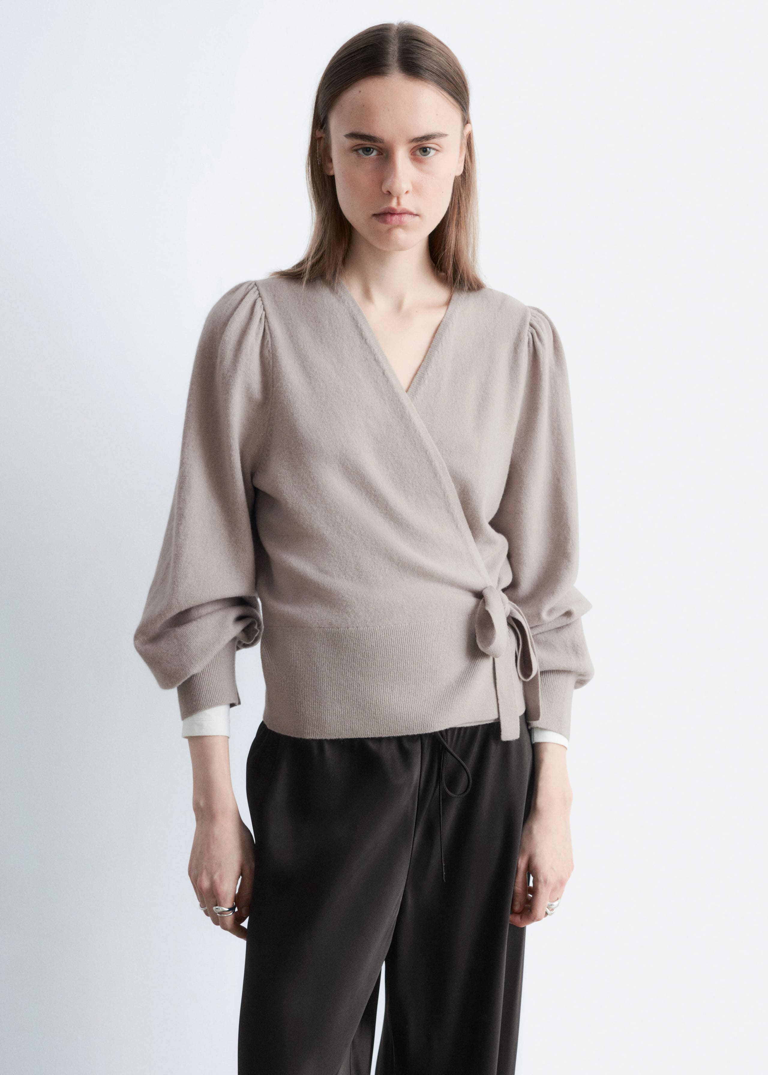 Image of Merino Wool Wrap Cardigan