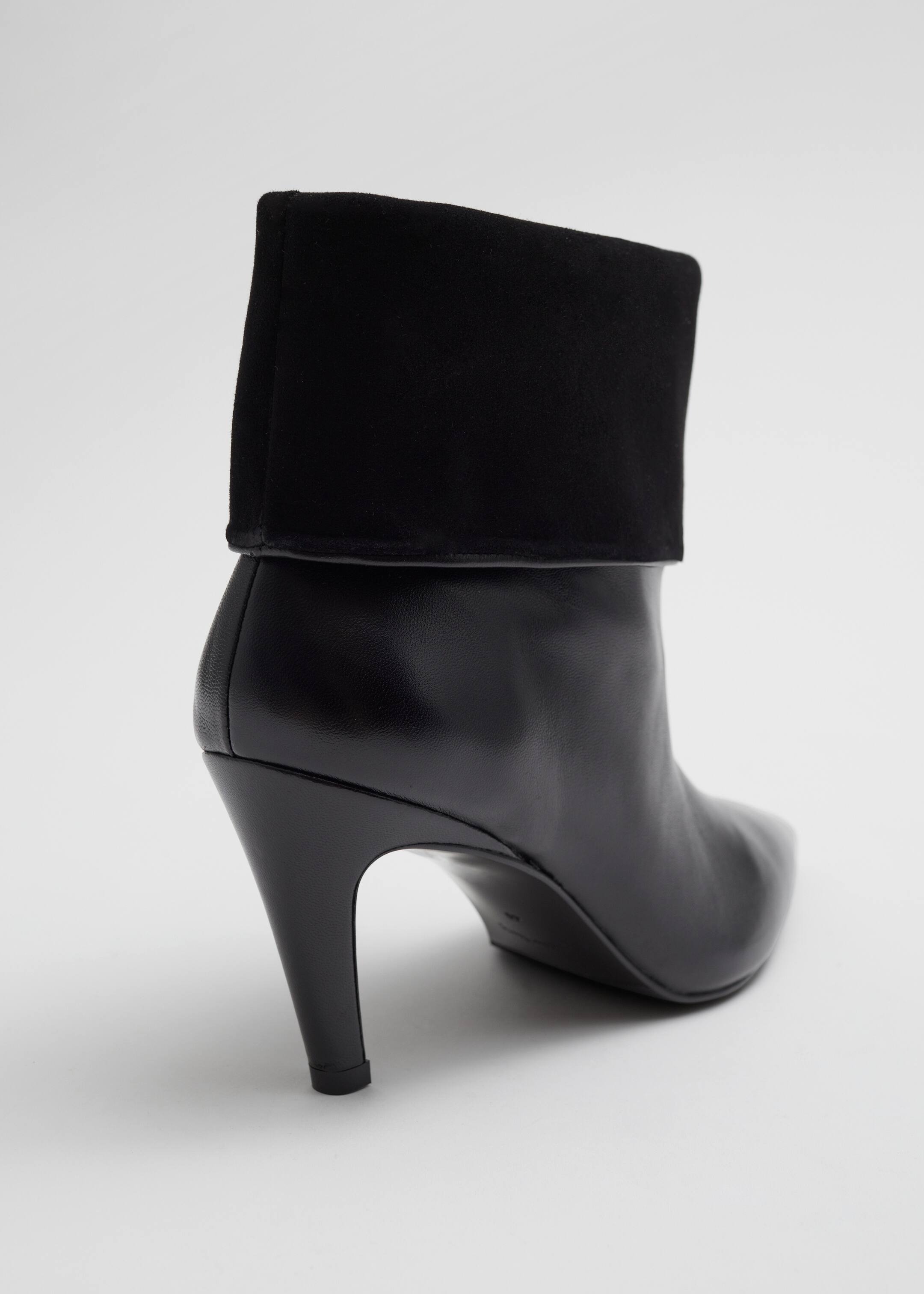 Grotere afbeelding bekijken: Enkellaarzen met omgeslagen rand - Zwart - DAMES | H&M NL 3