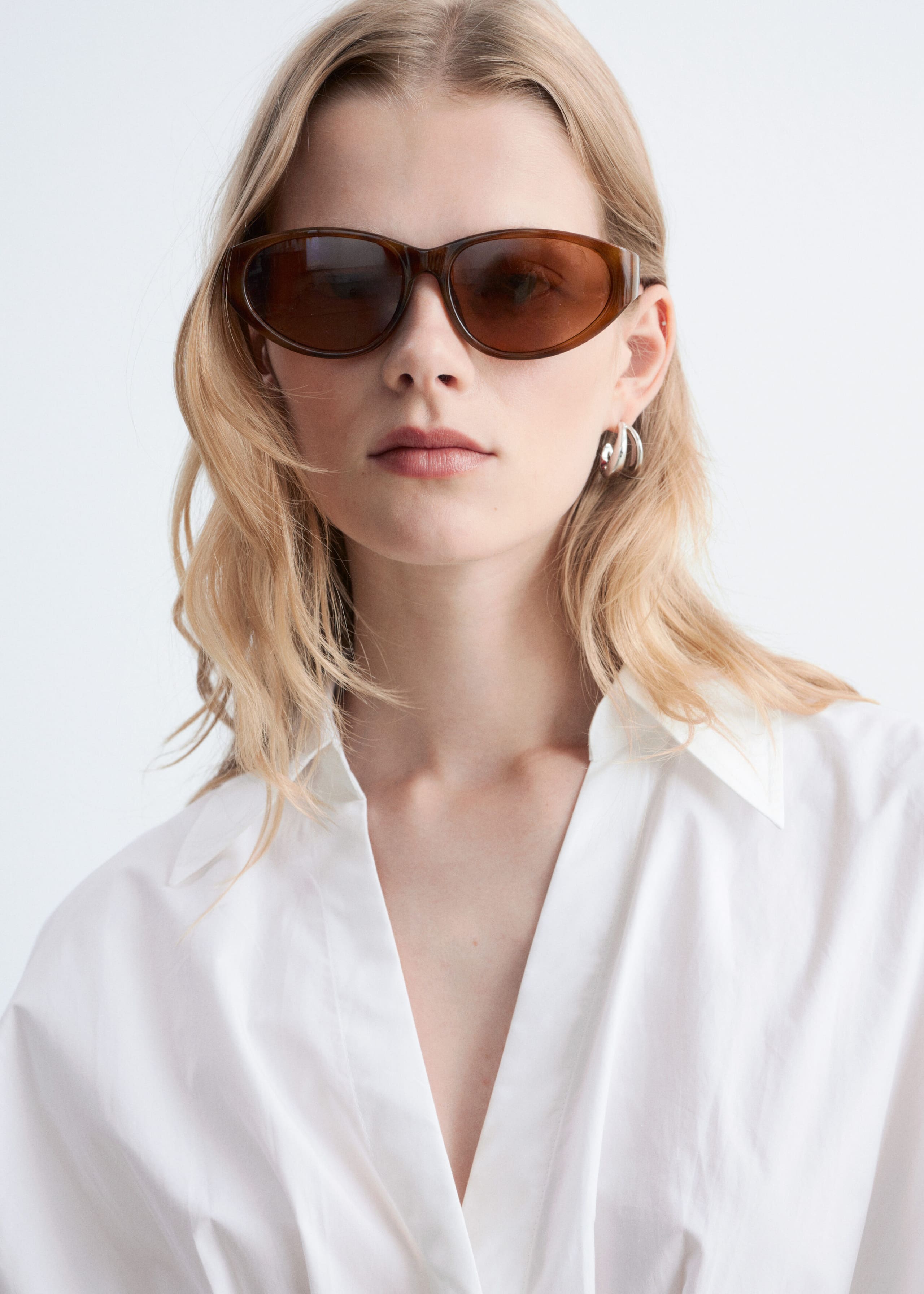 Fitted-Waist Cotton Shirt - White - Lookbook
