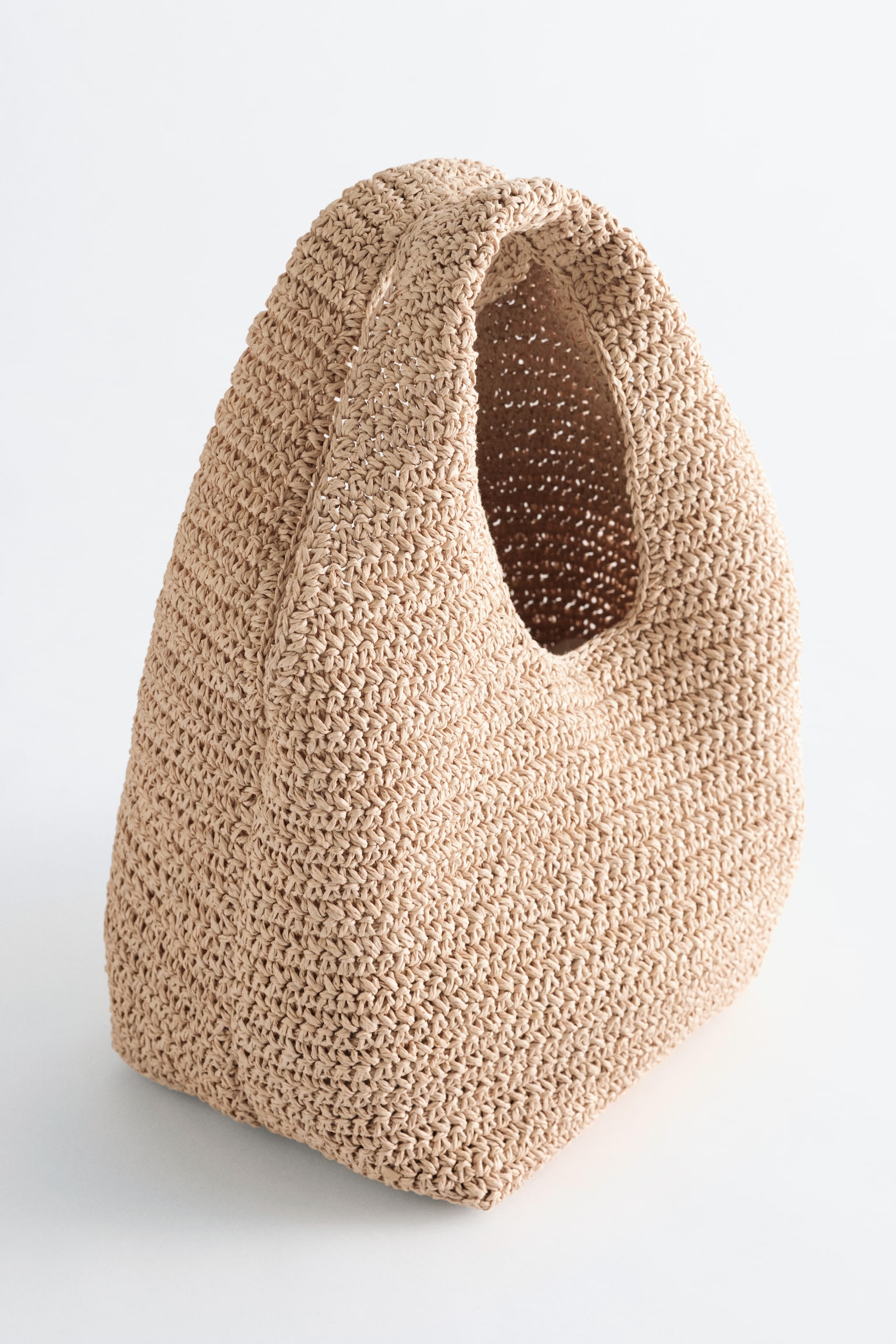 Mini-tote i pappersstrå-Beige - 2