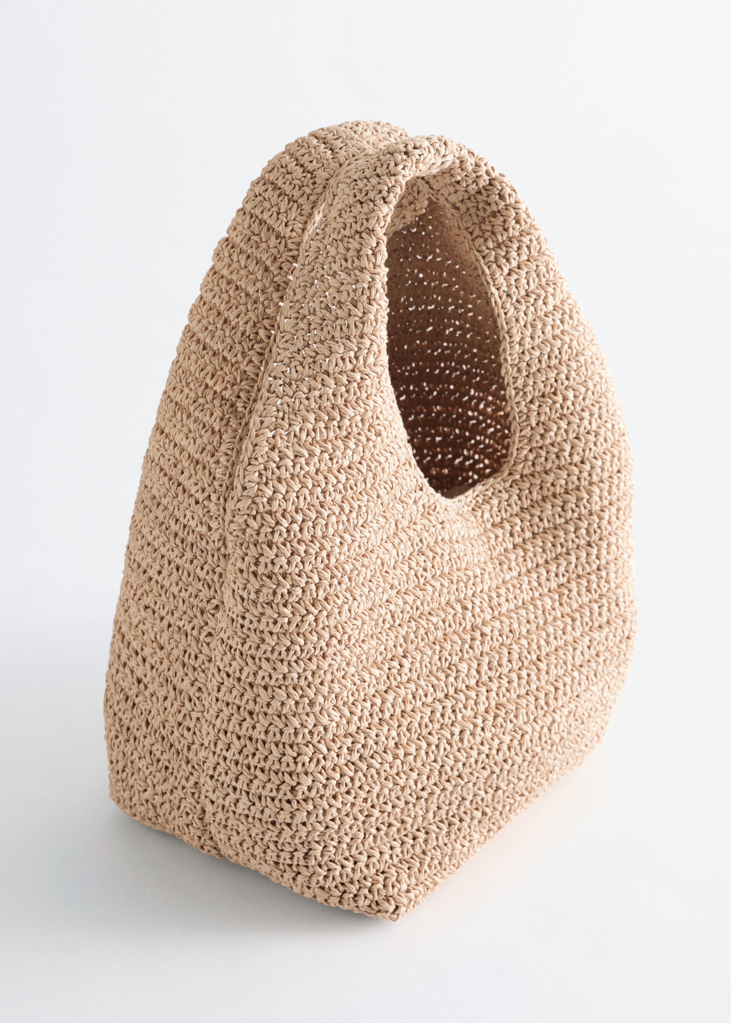 Paper Straw Mini Tote - Dark Beige - Still Life