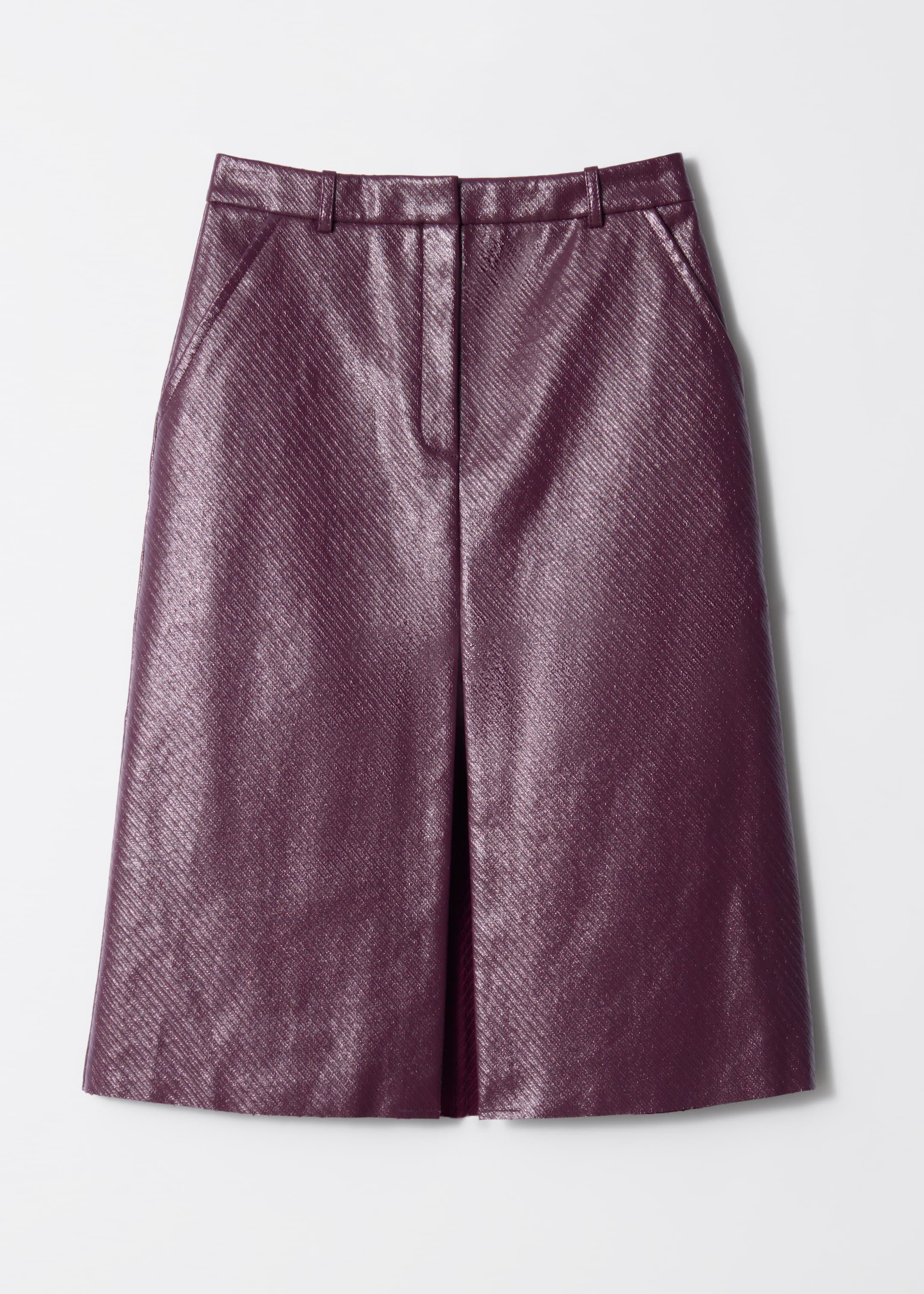 Zobacz większy obraz: Trapezowa spódnica midi - Ciemnofioletowy - ONA | H&M PL 6