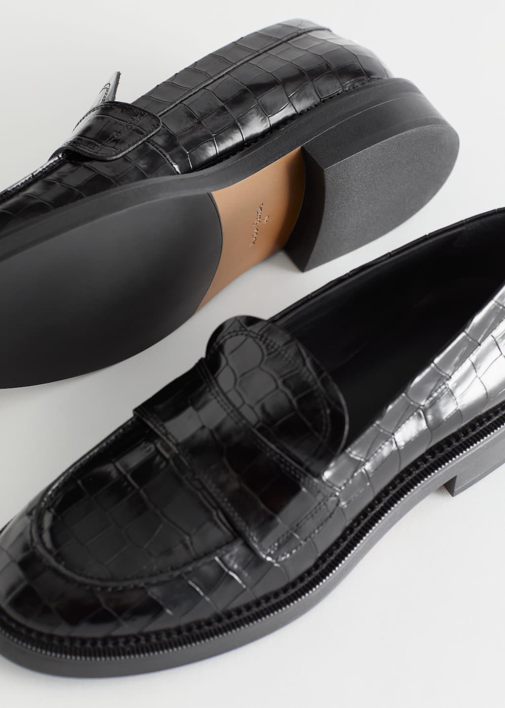 Penny-Loafer aus Leder - {{variantName}} - Beschreibendes Detail
