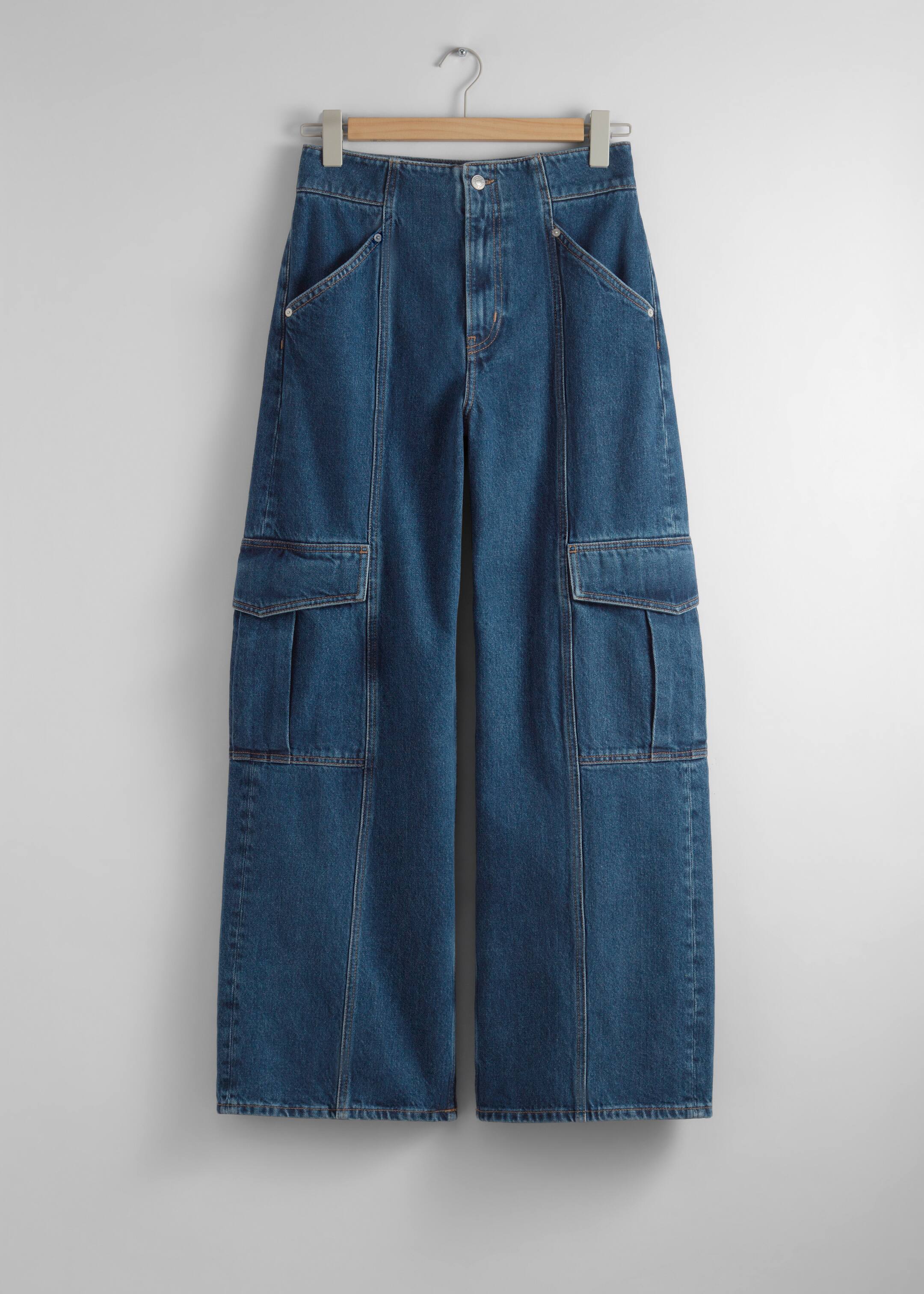 Größeres Bild ansehen: Lockere Cargo-Jeans - Dunkelblau - Ladies | H&M DE 1