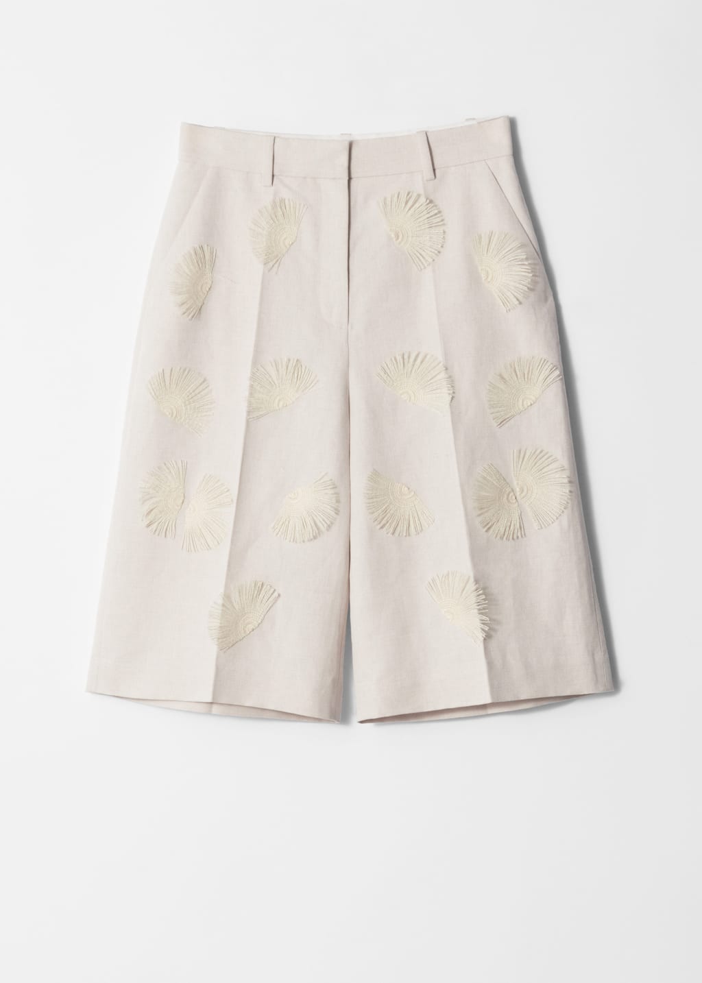 Image of Bermudas en mezcla de lino