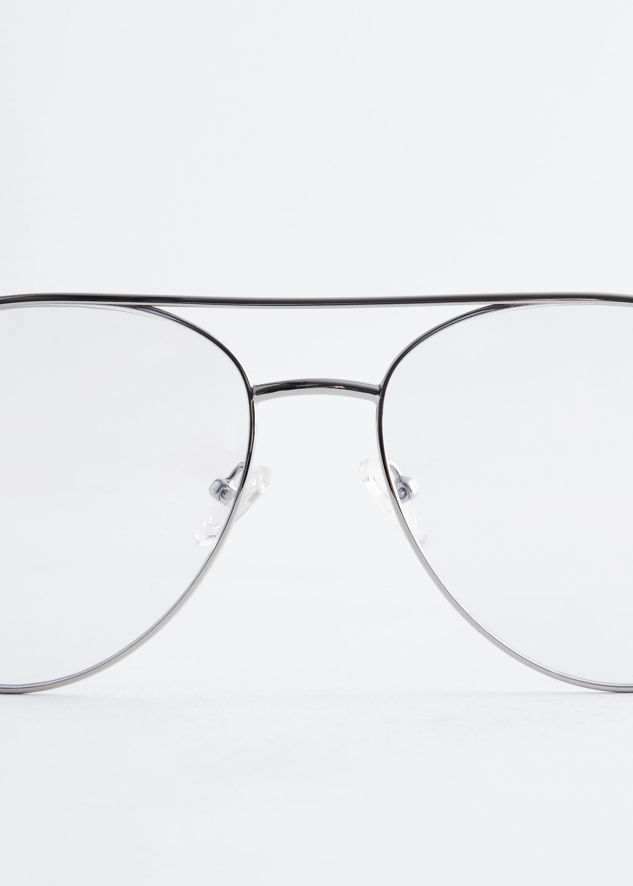 Ingrandisci l'immagine: Slim Aviator-Frame Sunglasses - Silver/Clear Glass - DONNA | H&M CH 6