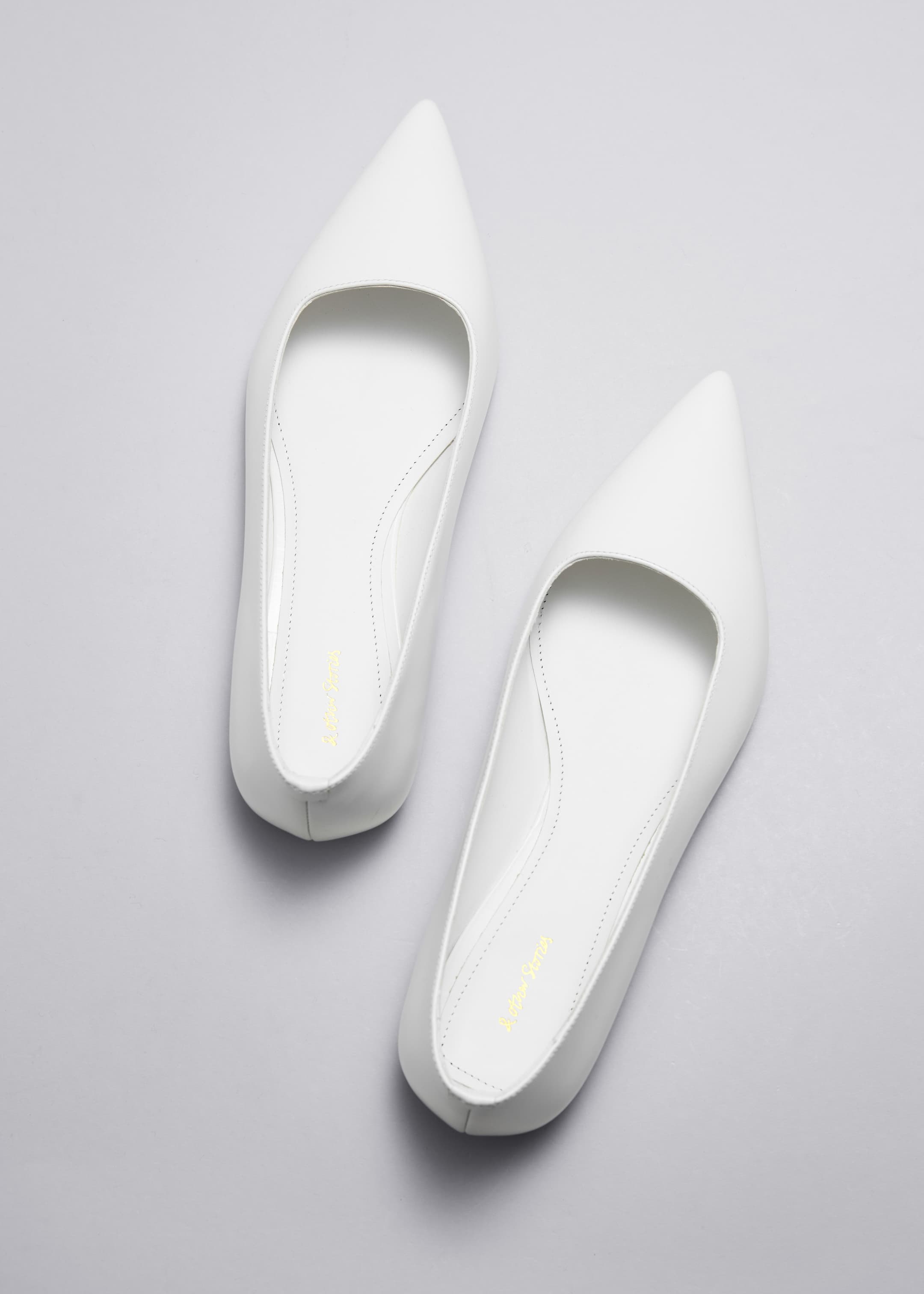 View larger image: Point-Toe Ballet Flats - White - Ladies | H&M GB 3