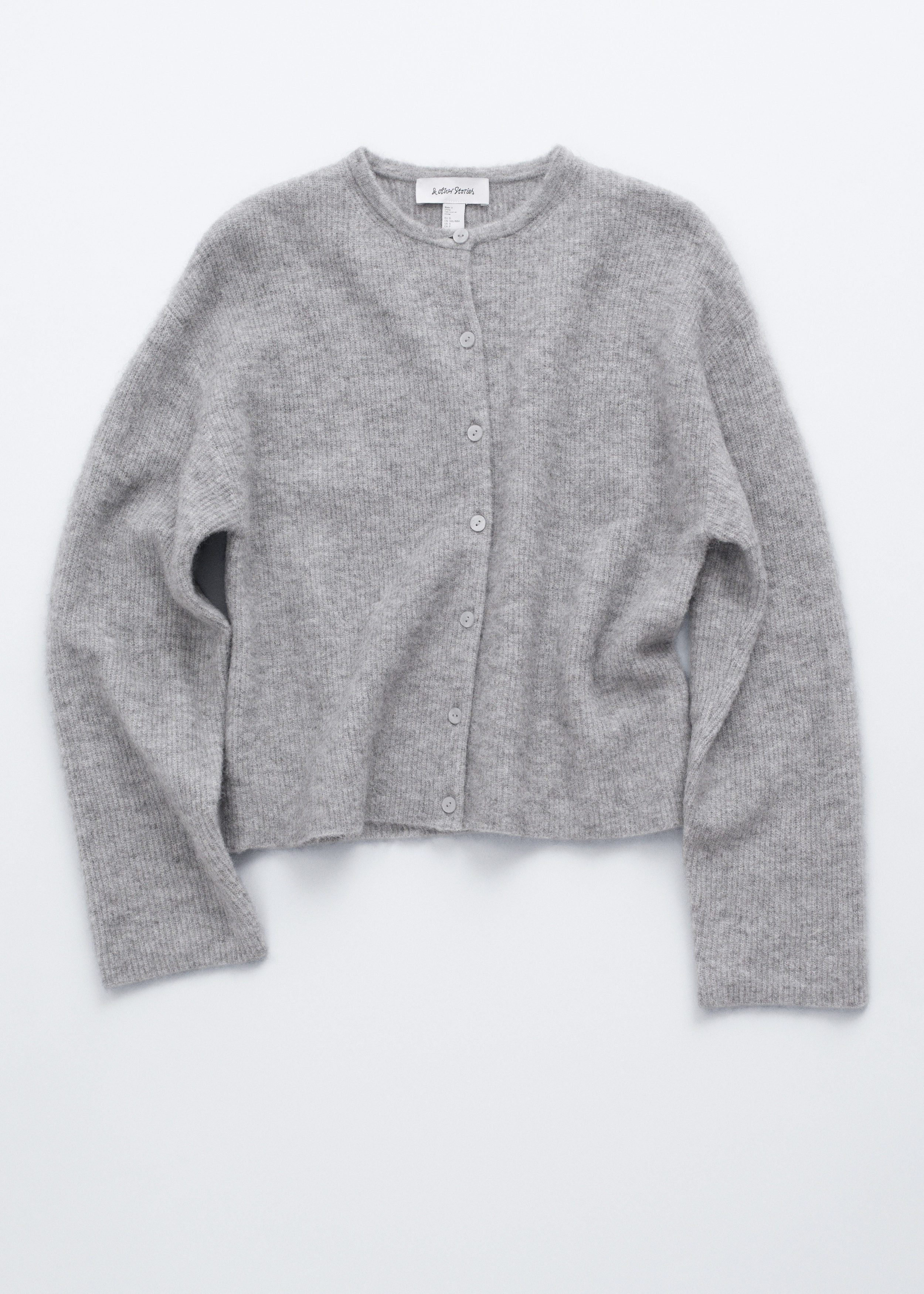 カーディガン Blend Border Knit Cardigan / Gray The Cotton Cashmere Cardigan