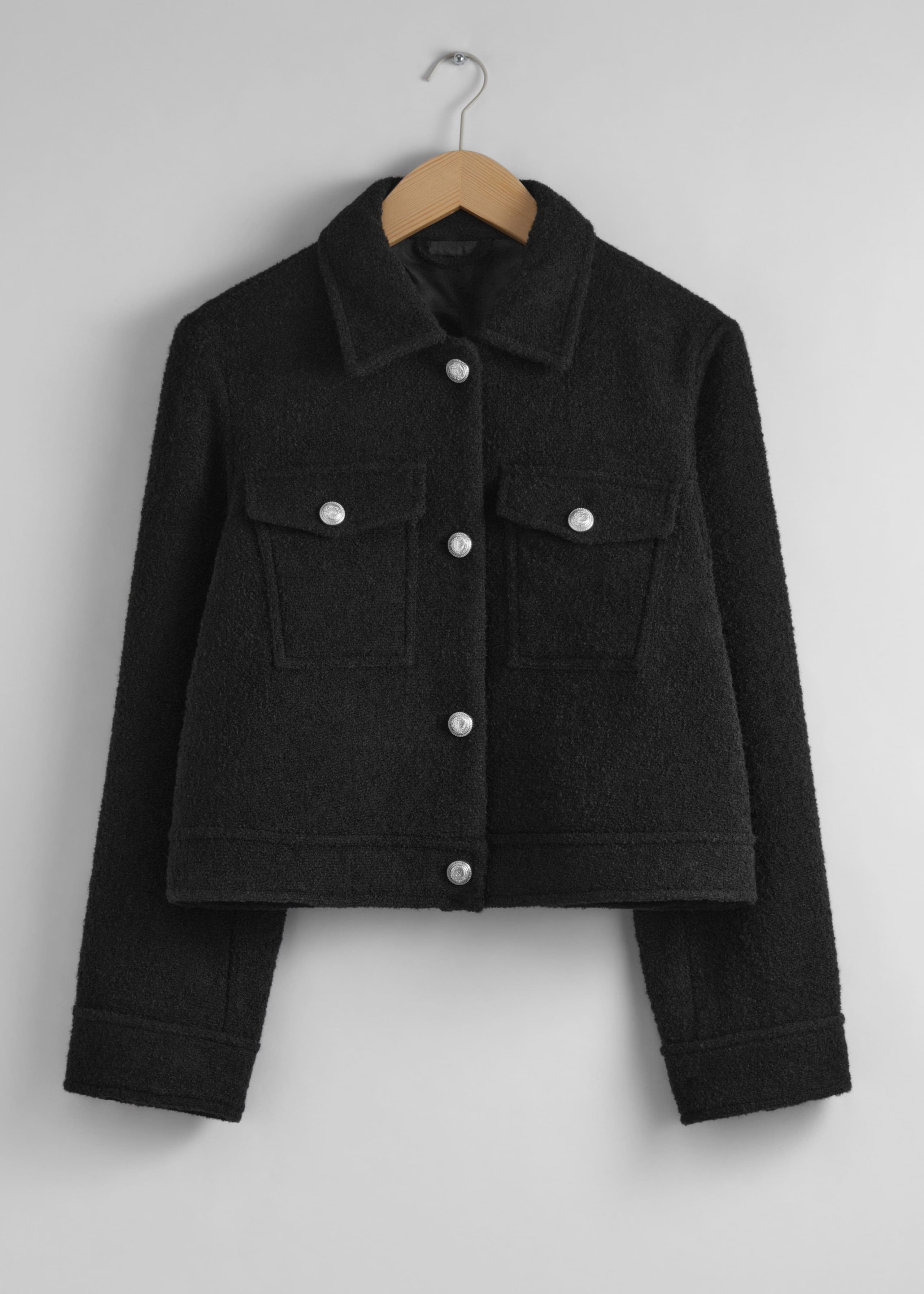 Veste bouclée boutonnée - Noir - Still Life