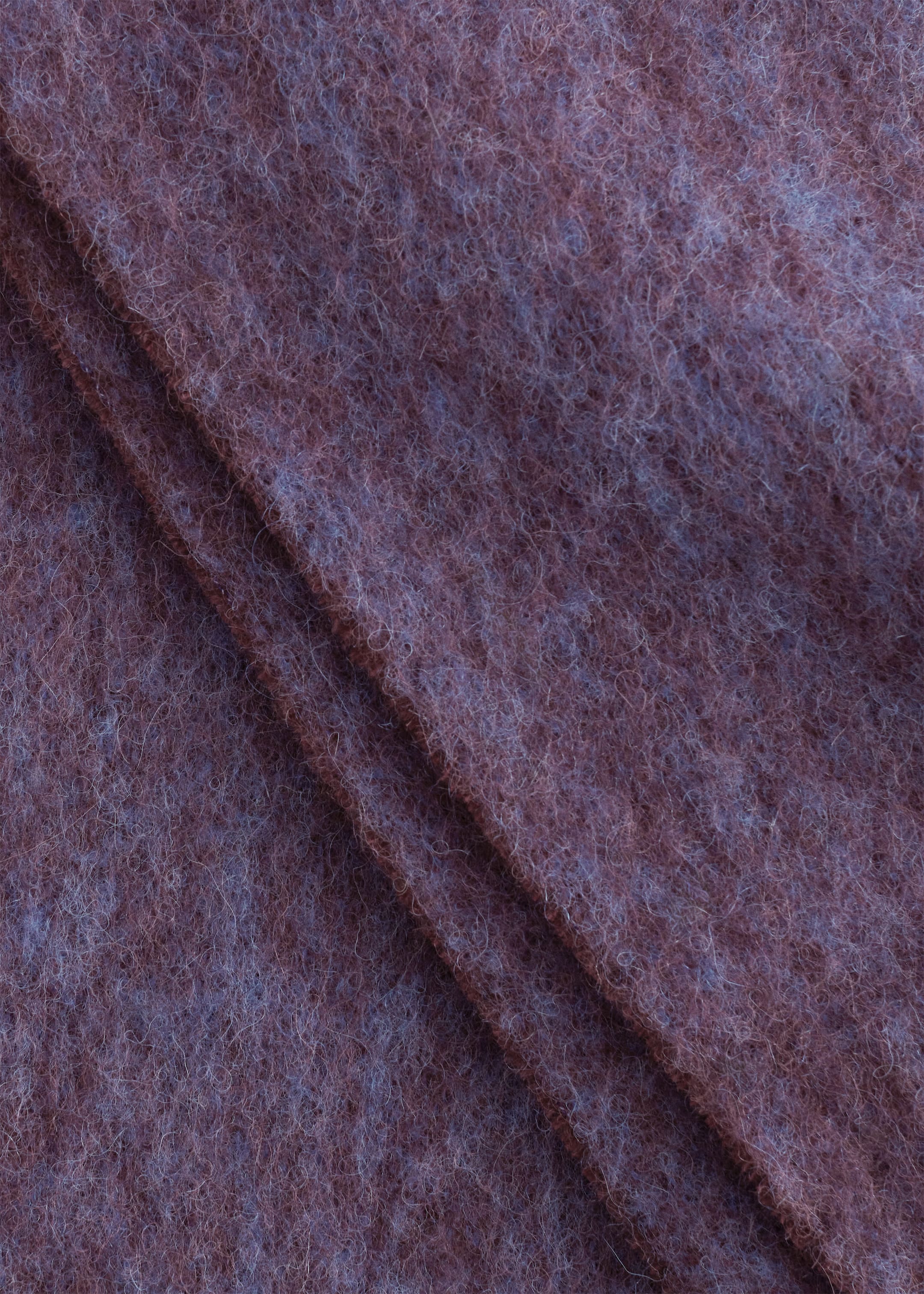 Ver imagem maior: Cachecol com franjas em mistura de alpaca - Roxo/Azul - SENHORA | H&M PT 4