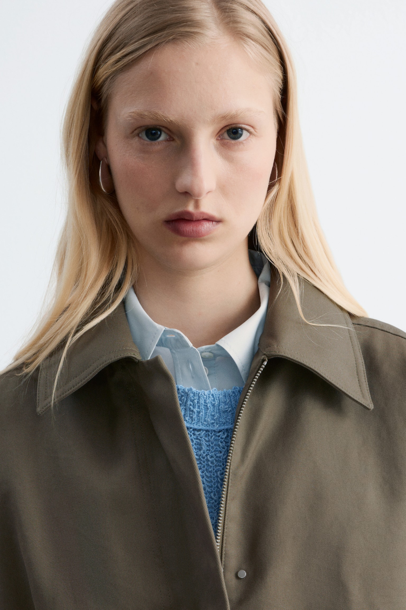 Giacca utility oversize con coulisse - Verde kaki/Marrone scuro/Giallo senape - 7