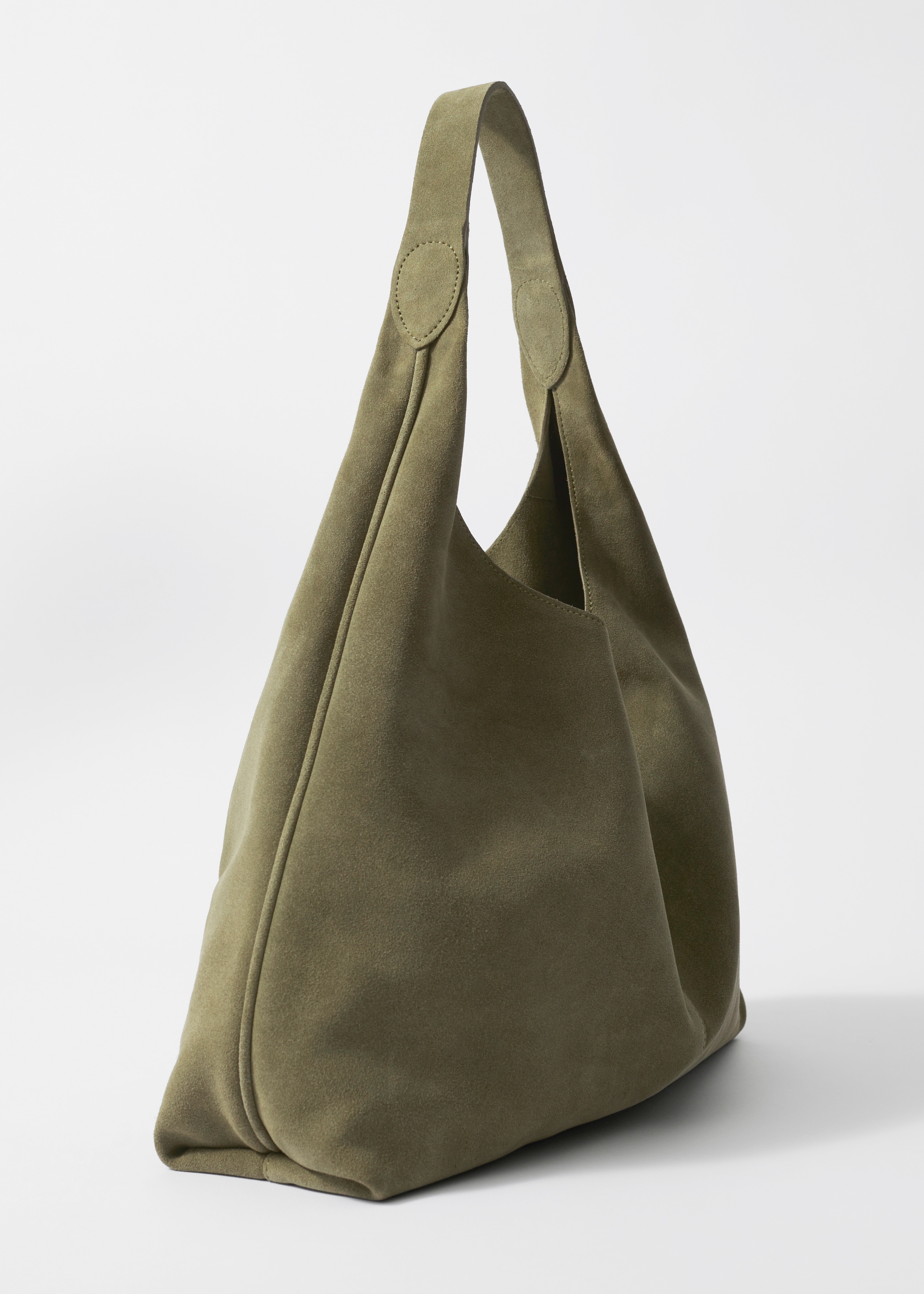 Borsa tote grande in pelle scamosciata - Verde/Brown/Rosso scuro/Azzurro/Grigio scuro/Ruggine/Pelle scamosciata bordeaux