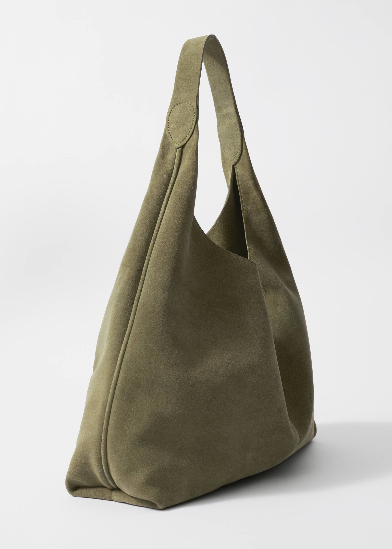 Grand sac cabas en daim - Vert/Marron/Gris foncé/Rouge foncé/Bleu clair/Rouille - 2