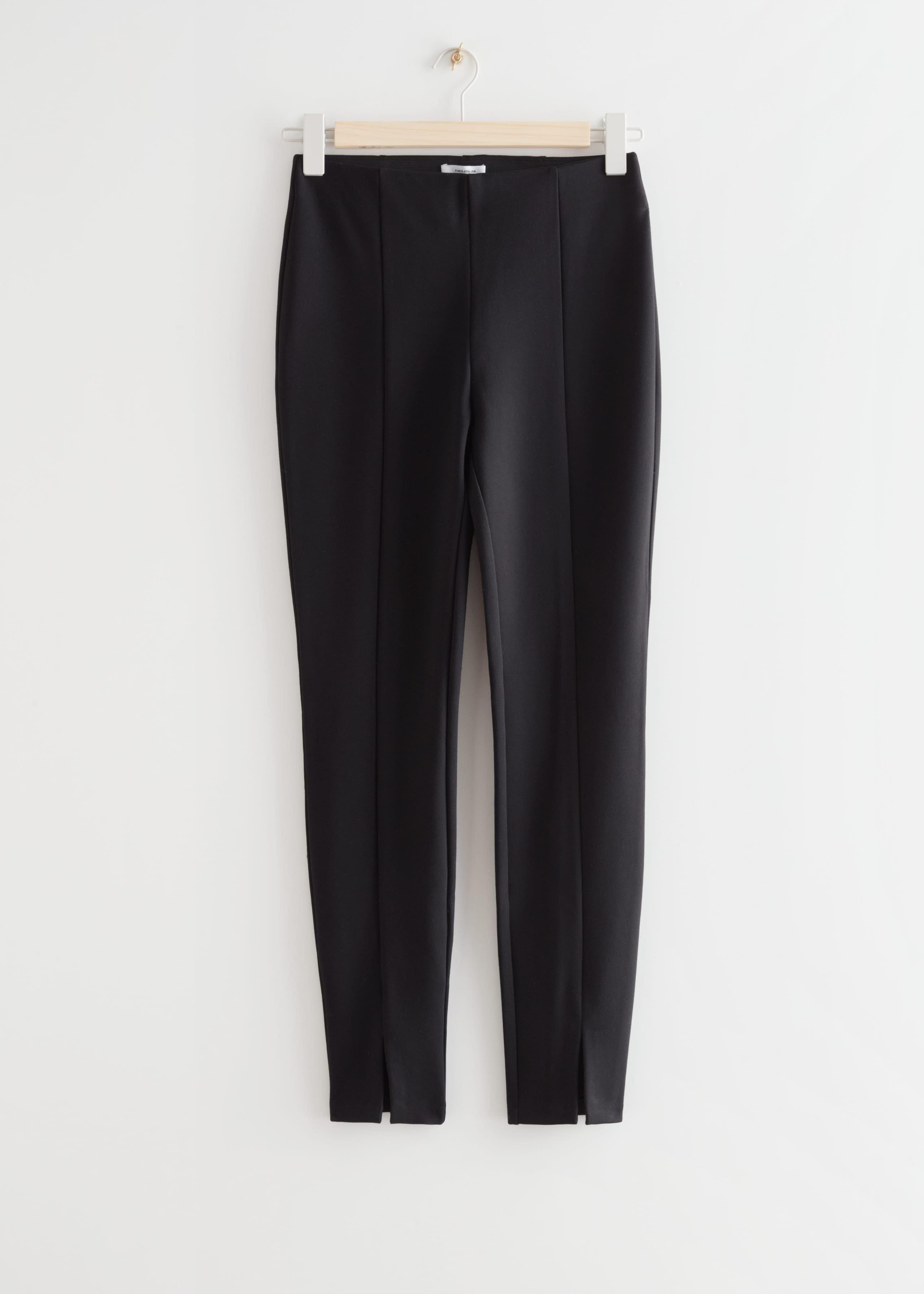 Front Slit Leggings - Brown - Natura morta