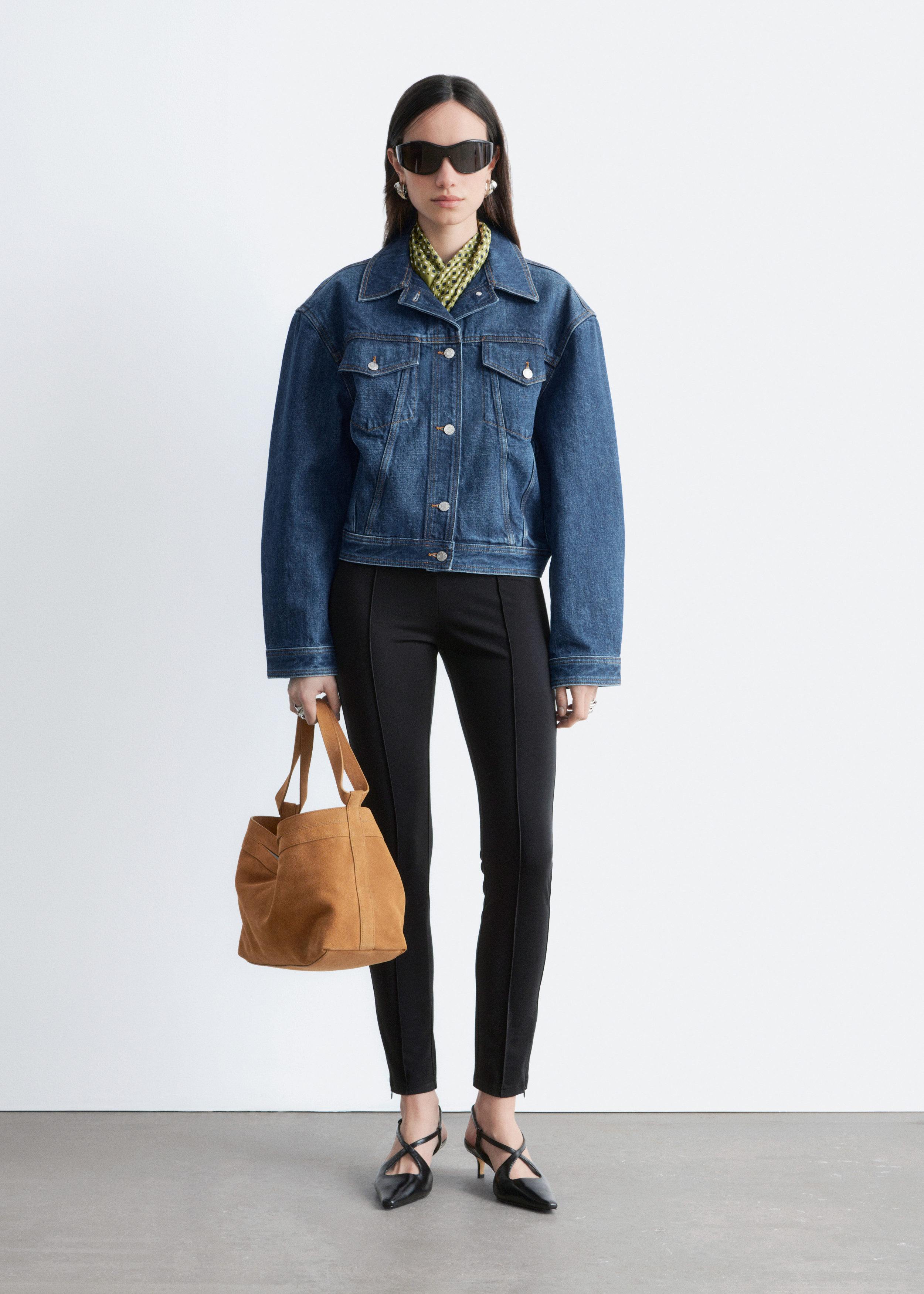 Cropped Denim Jacket - Mid Blue - Jackets - & Other Stories US