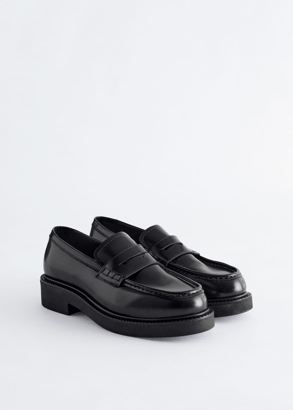 Image of Chunky Leather Loafers