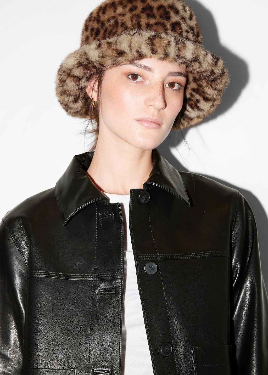 Sombrero de piel sintética de leopardo - Leopardo - Lookbook