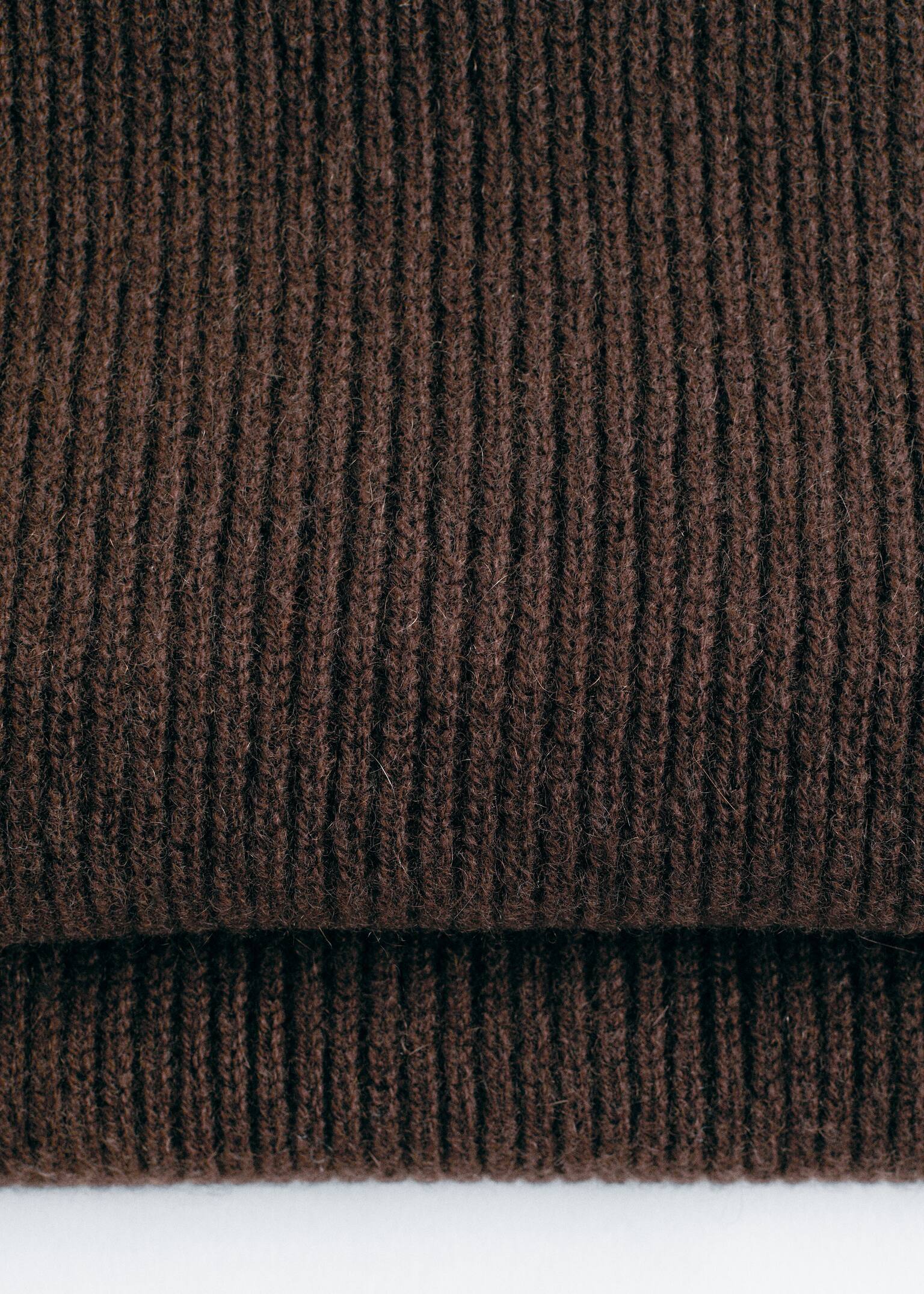Cashmere Knit Scarf - Dark Brown/Black/Navy Blue/Green/Mole/Dusty rose/Cream - 3