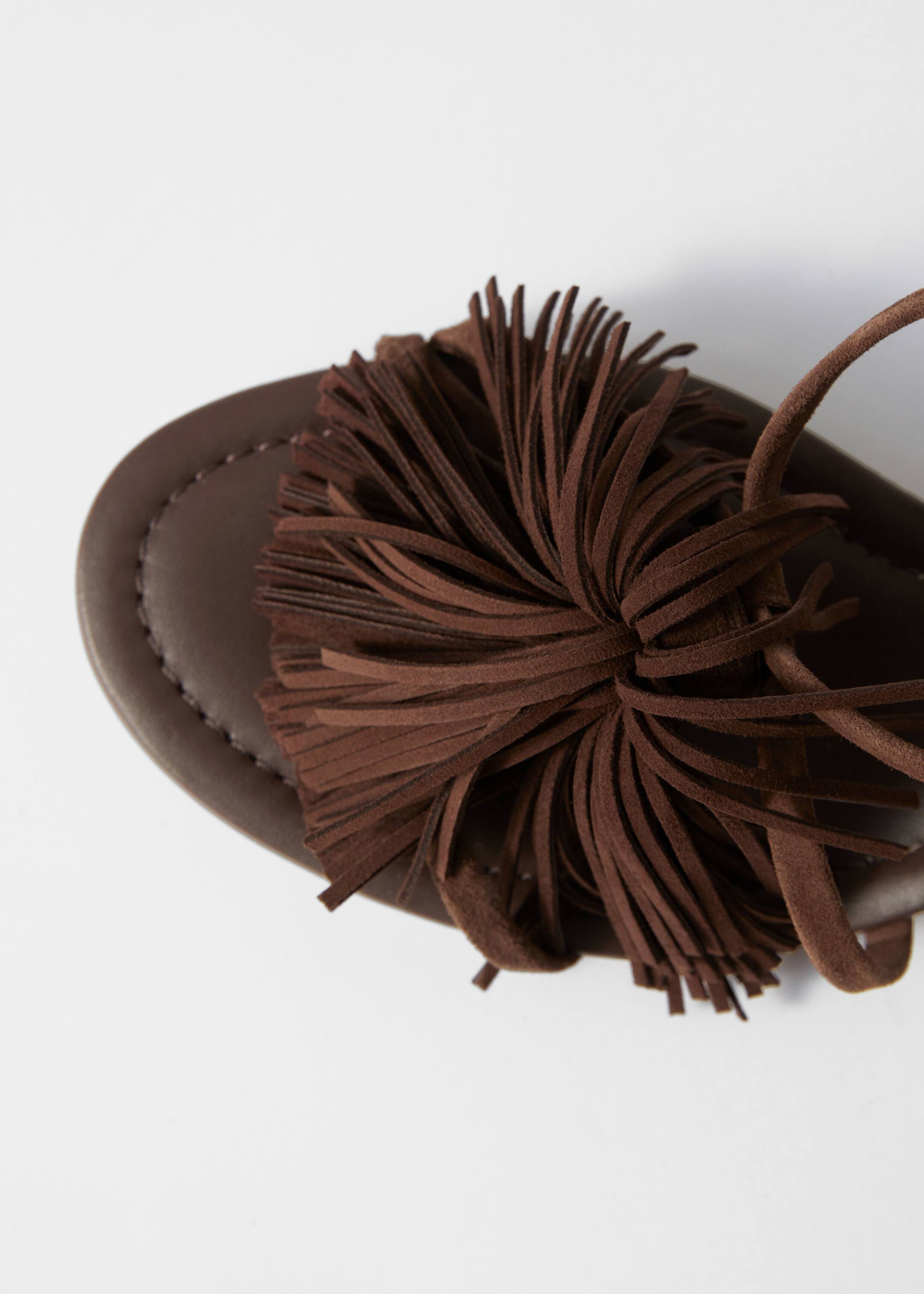 View larger image: Fringed Leather Sandals - Brown suede - Ladies | H&M GB 5