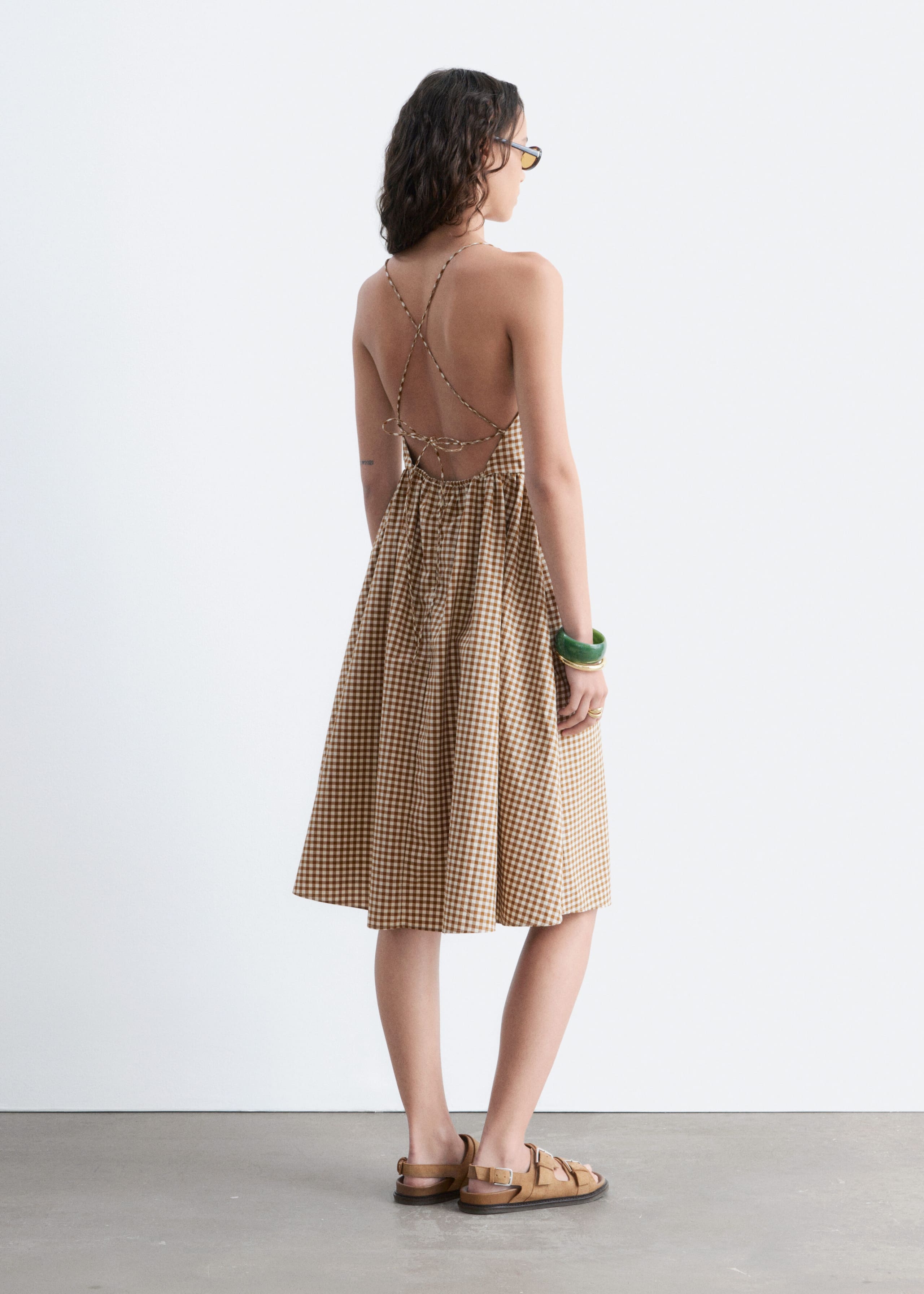 Cotton Midi Dress - Light Blue - Lookbook