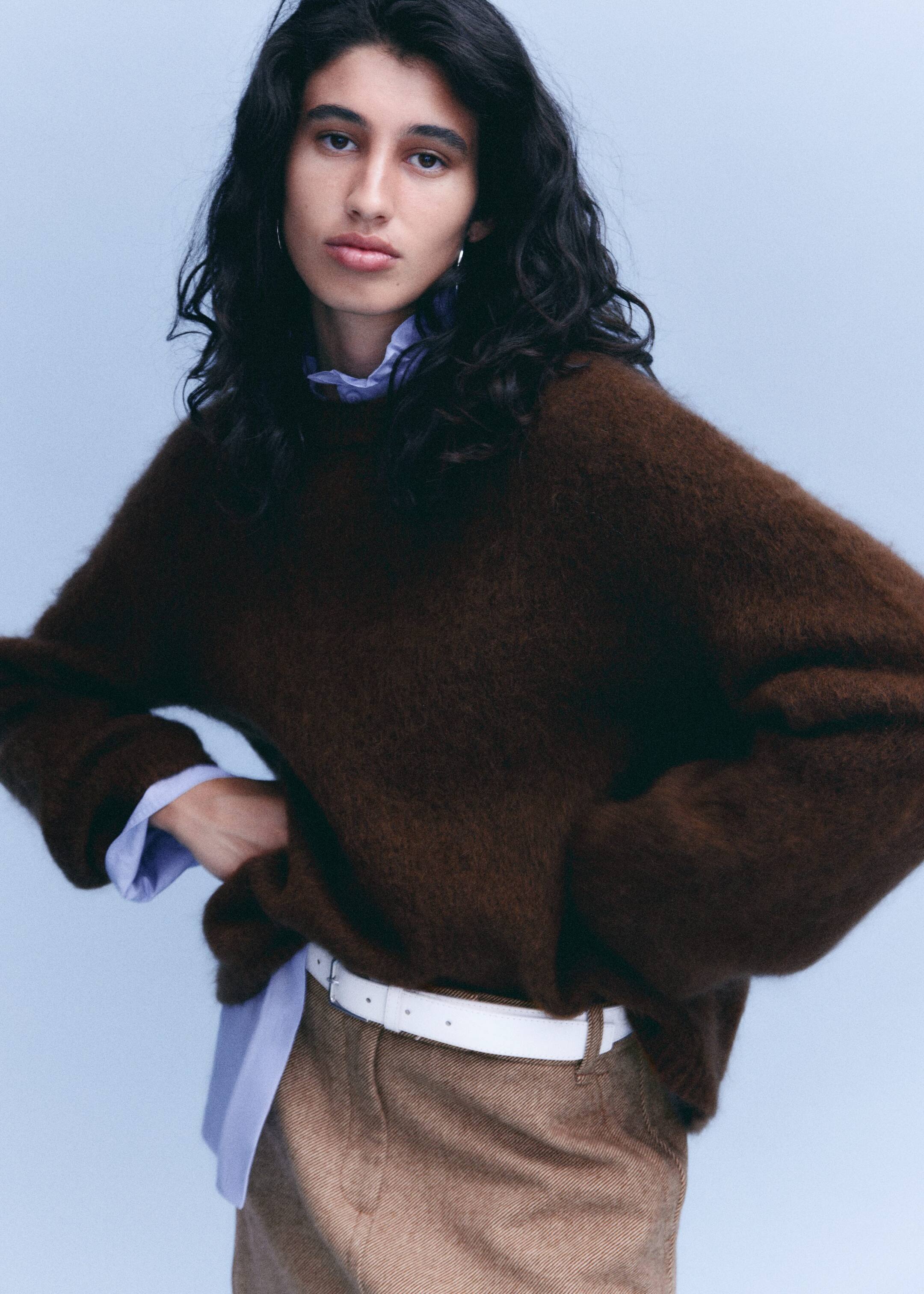 Größeres Bild anzeigen: Pullover aus Mohair-Mix - Dunkelbraun - Ladies | H&M AT 7