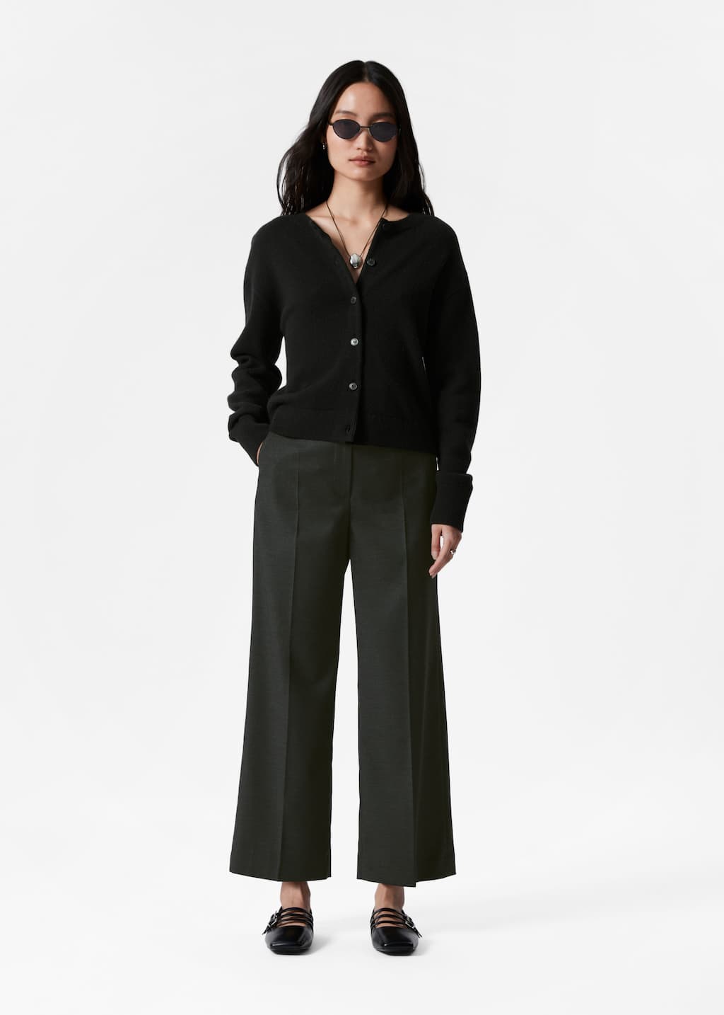 Image of Cropped Tailored Trousers