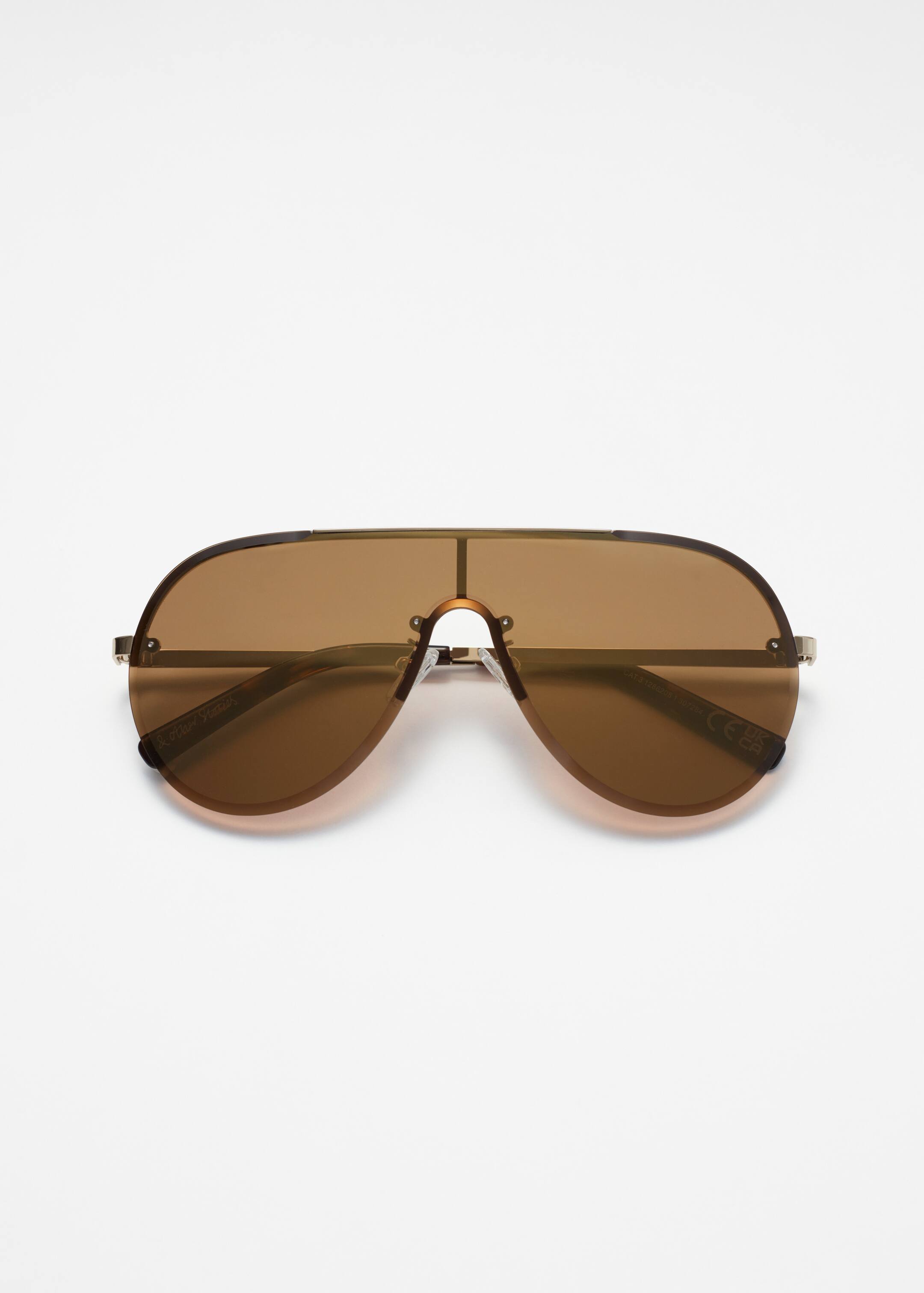 Nagyobb kép megtekintése: Keret nélküli pilóta napszemüveg - Brown/Gold - NŐI | H&M HU 3