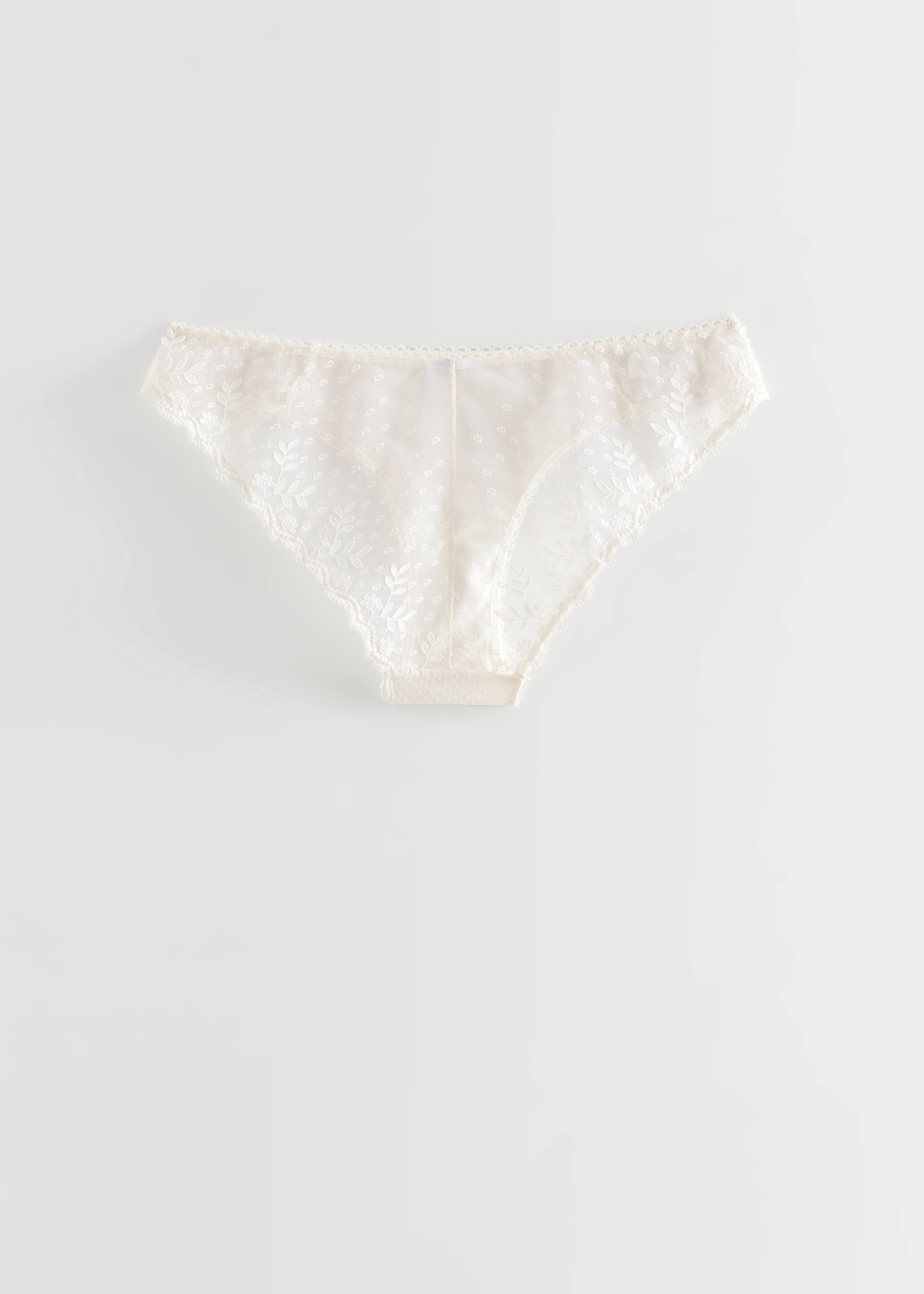 Grösseres Bild ansehen: Slip mit floraler Spitze - Ivory - DAMEN | H&M CH 2