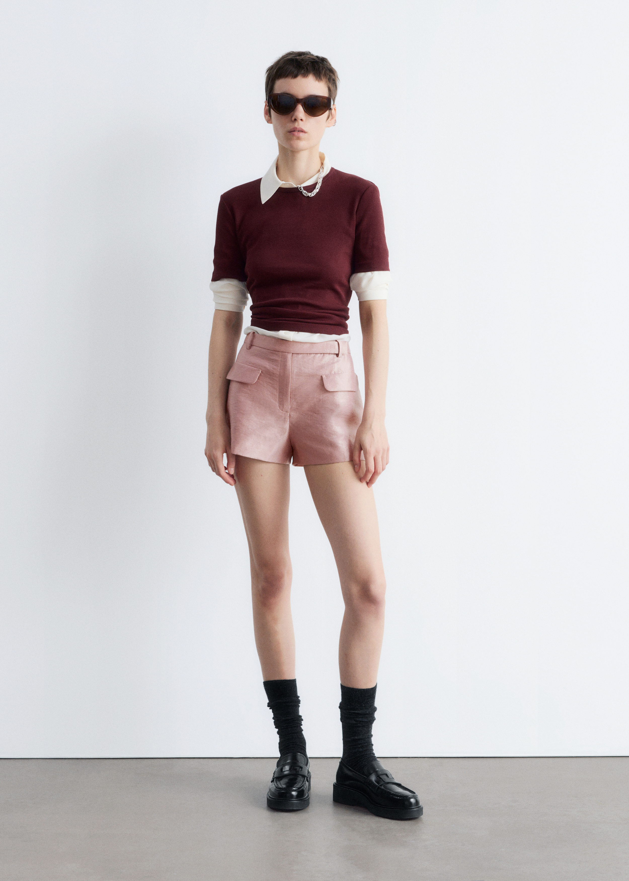 ボーダーズアットバルコニー SATIN SHORT PANTS ボーダーズアットバルコニー SATIN SHORT PANTS ボーダーズアット