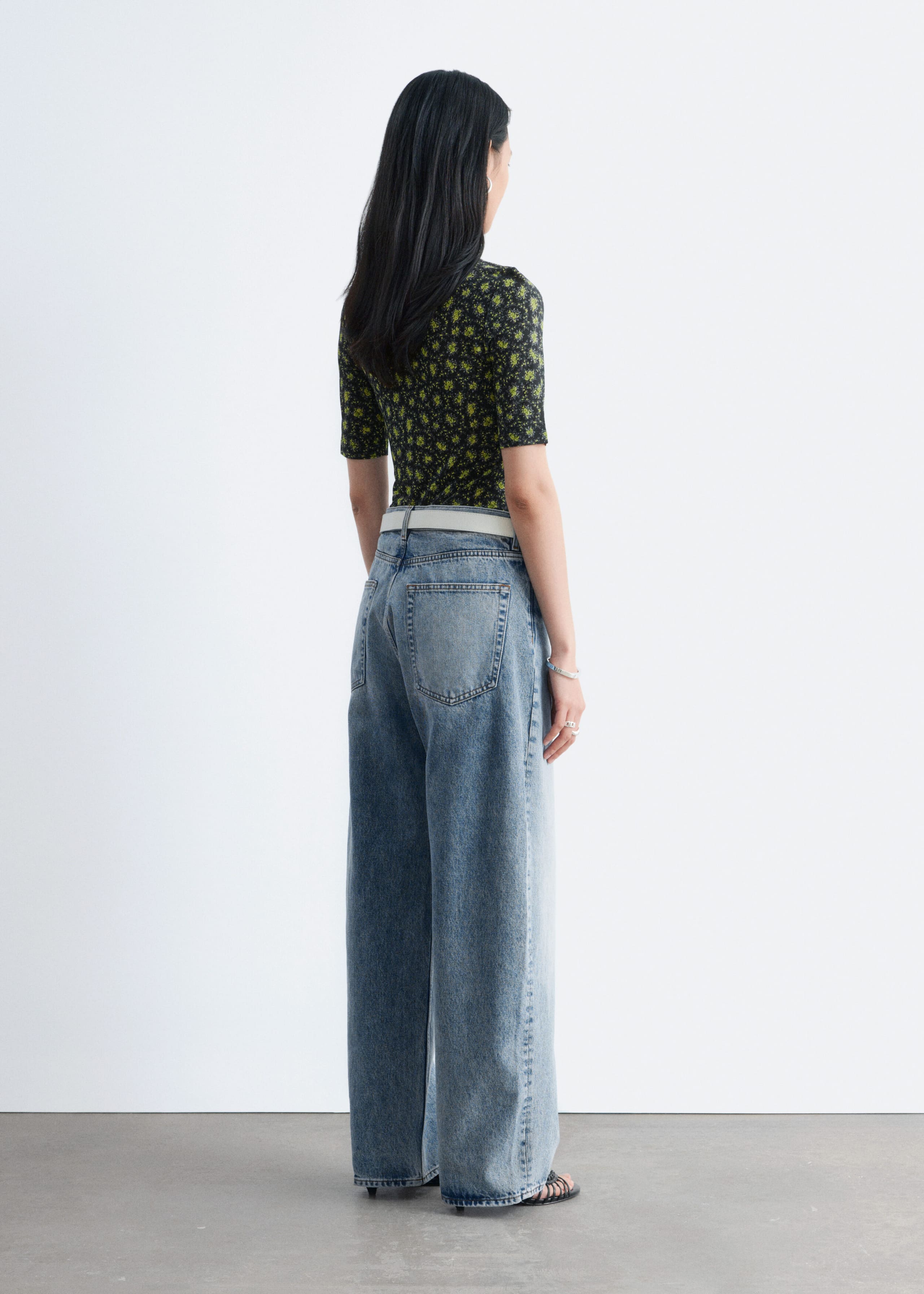 Image of Short-Sleeve Mock-Neck Top