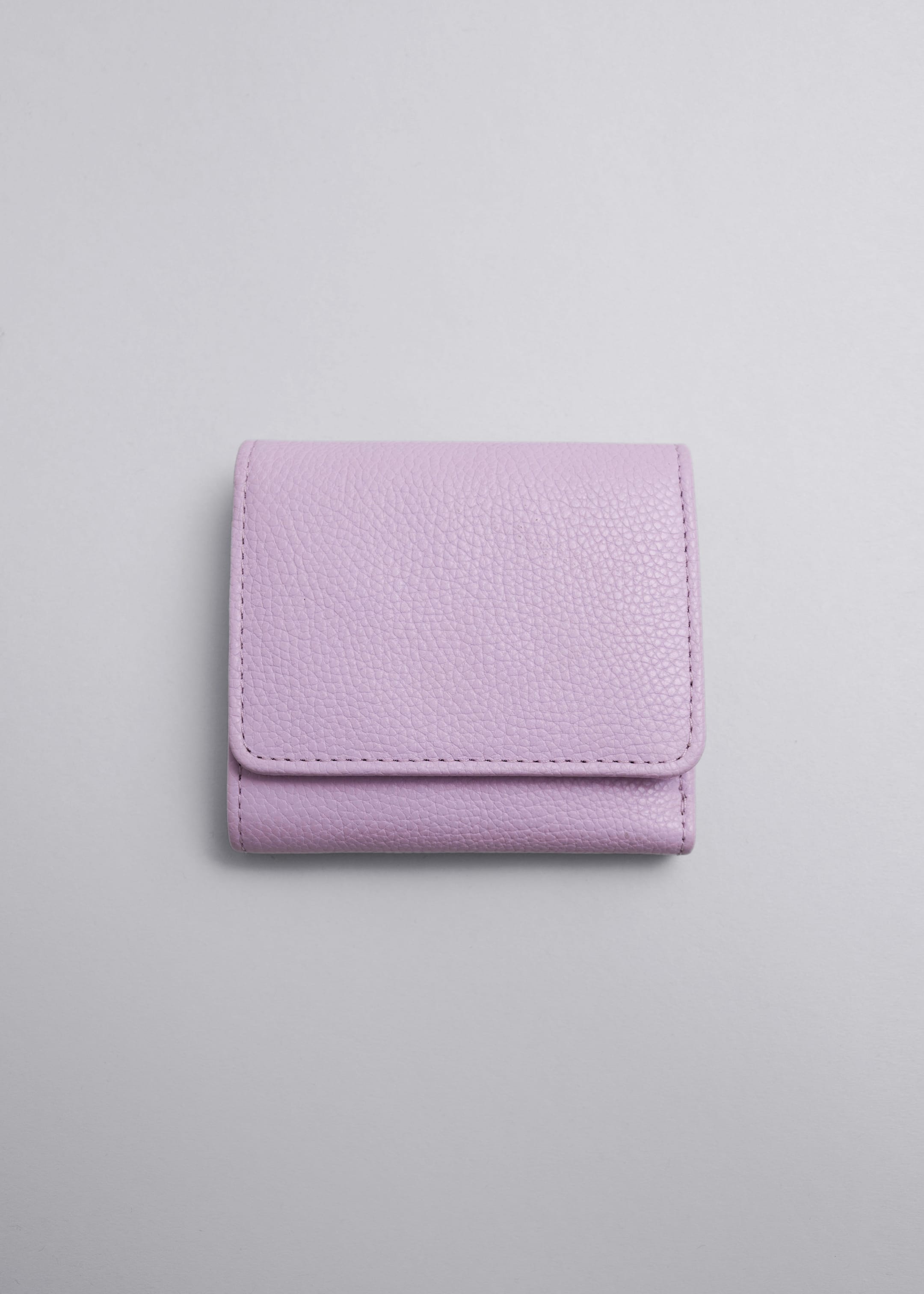 View larger image: Textured Leather Wallet - Lilac - Ladies | H&M GB 1