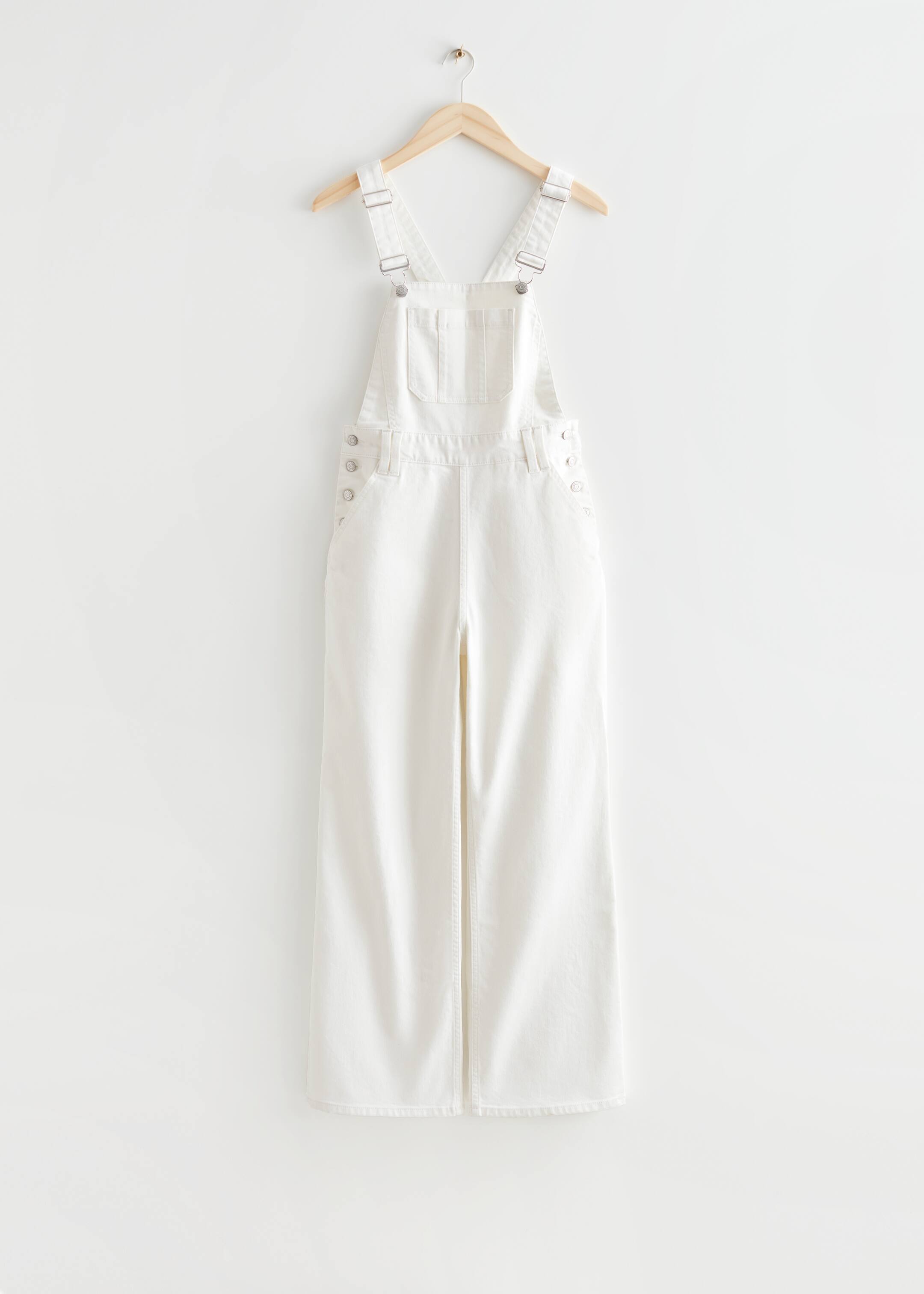 View larger image: Relaxed Denim Dungarees - White - Ladies | H&M GB 1