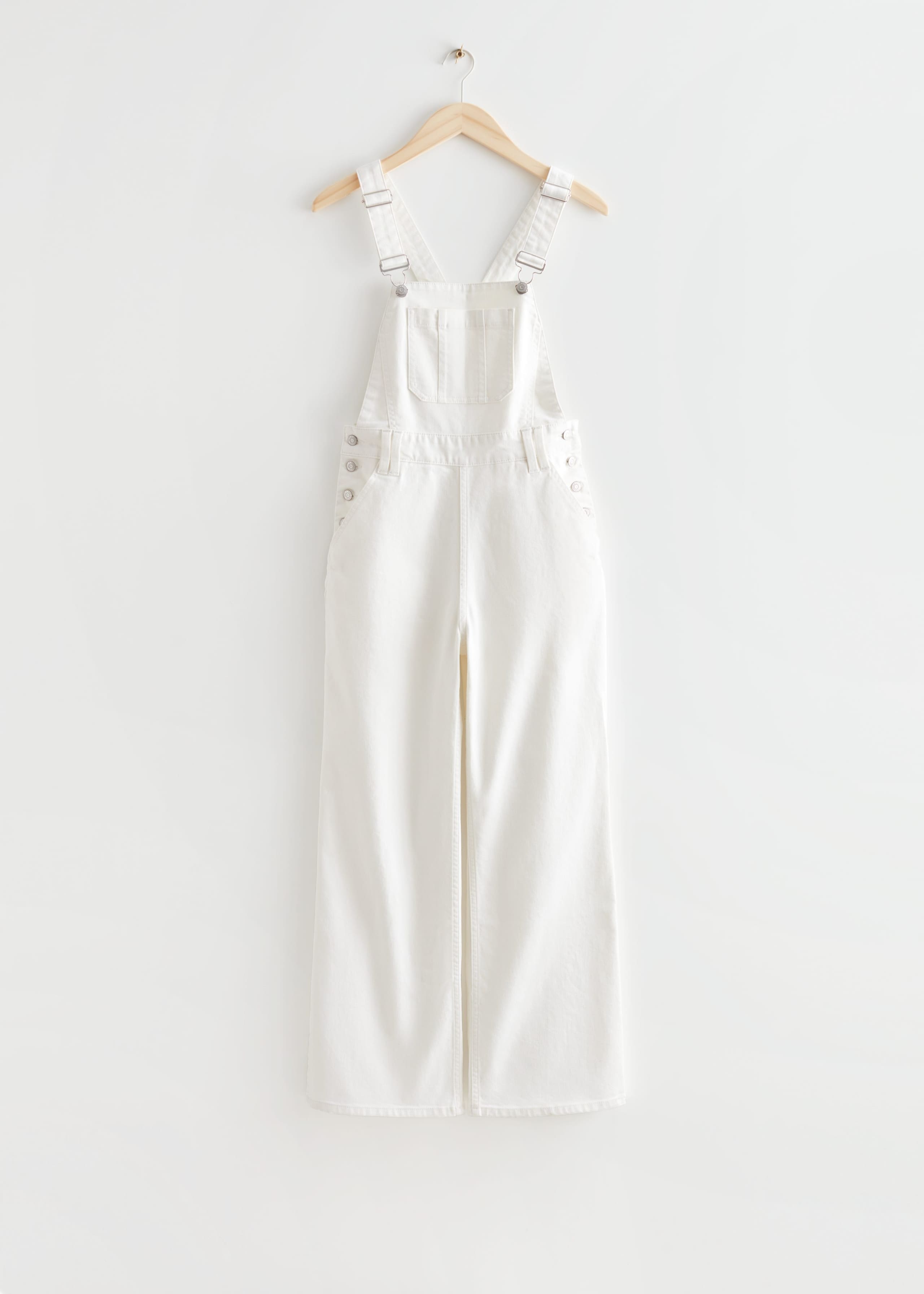 Relaxed Denim Dungarees - Dark Blue - Still Life