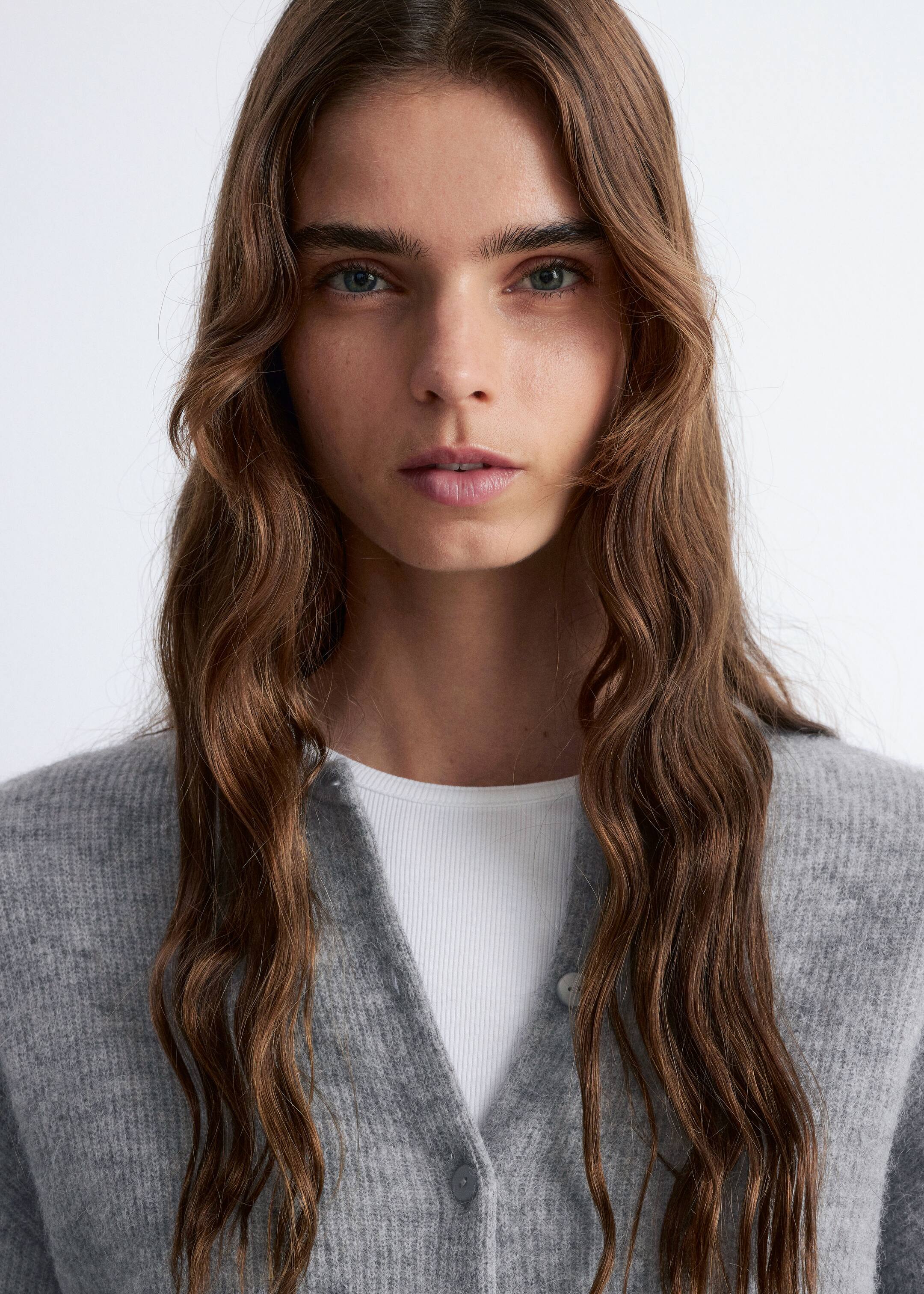 Größeres Bild ansehen: Strickjacke aus Alpaka-Mix - Grau - Ladies | H&M DE 3