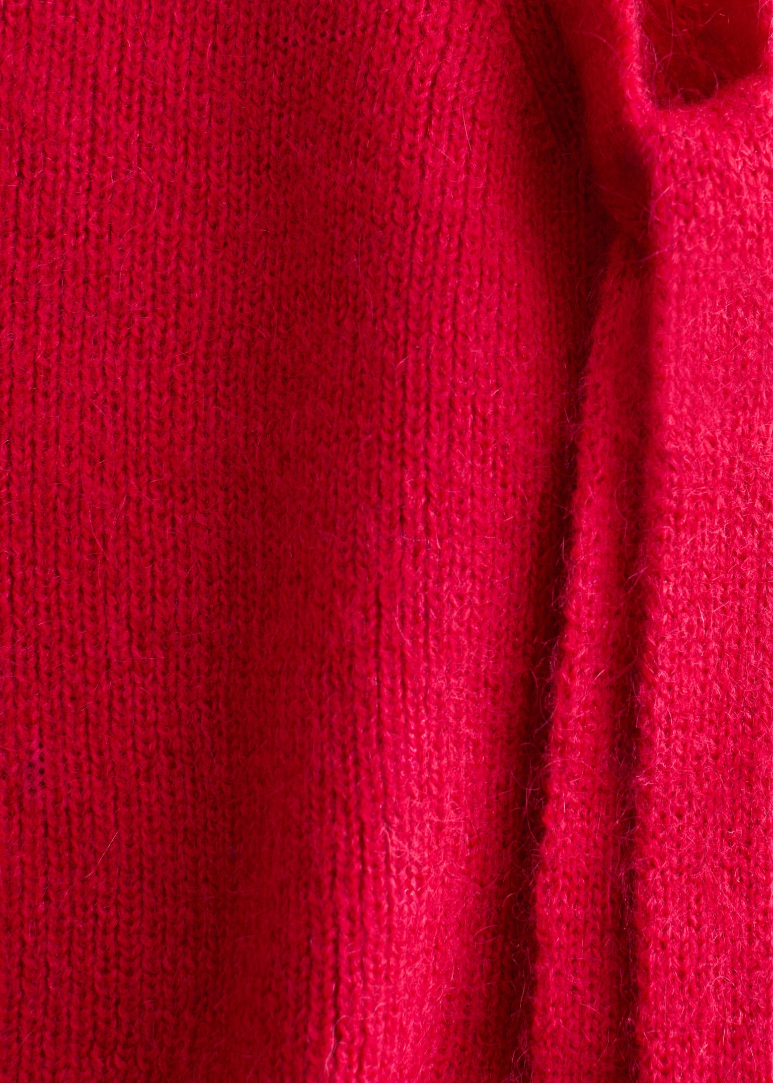 Wool Bib Collar - Red/Dark Brown/Navy Blue - 3