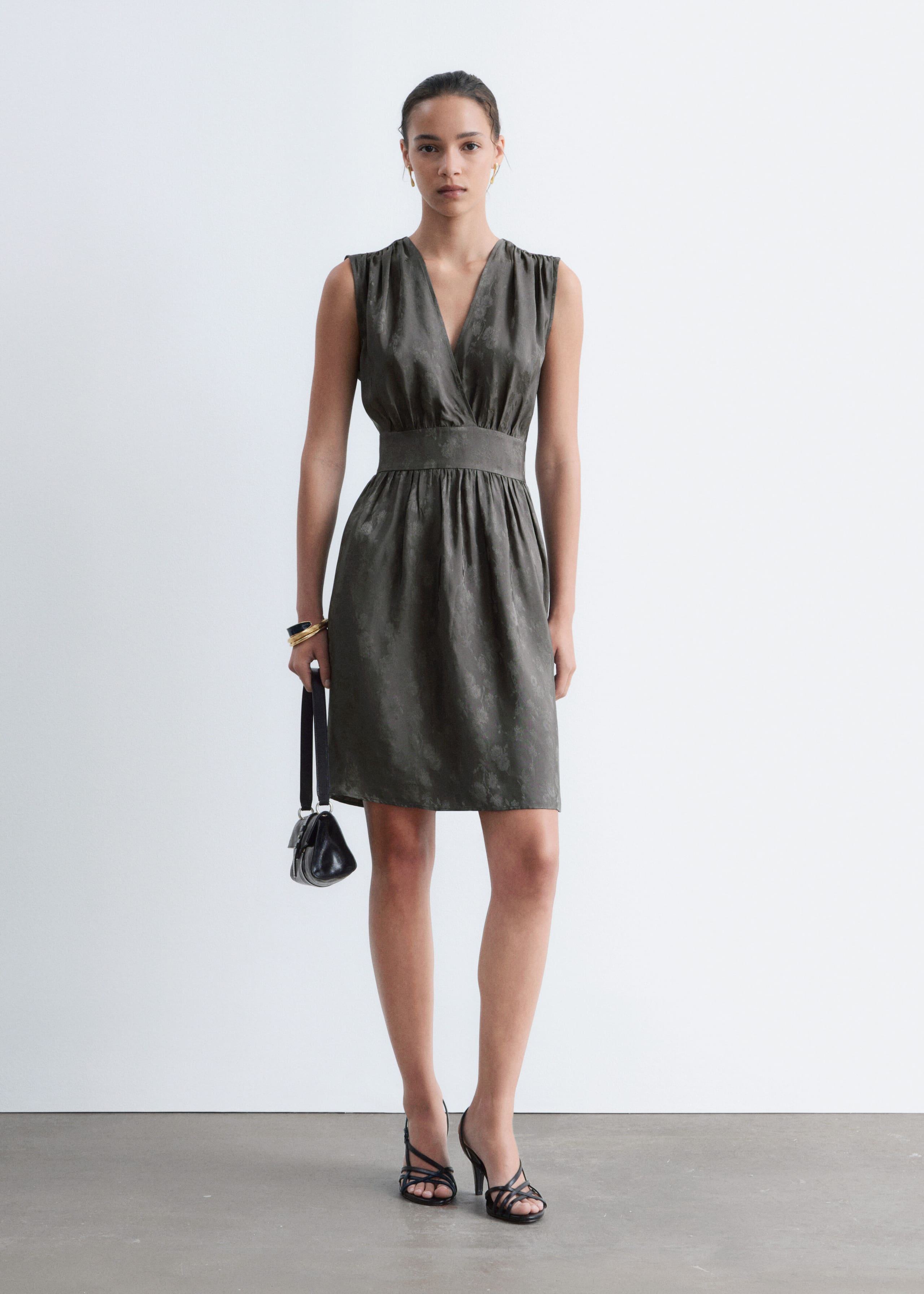 Mini abito jacquard - Azzurro - Lookbook