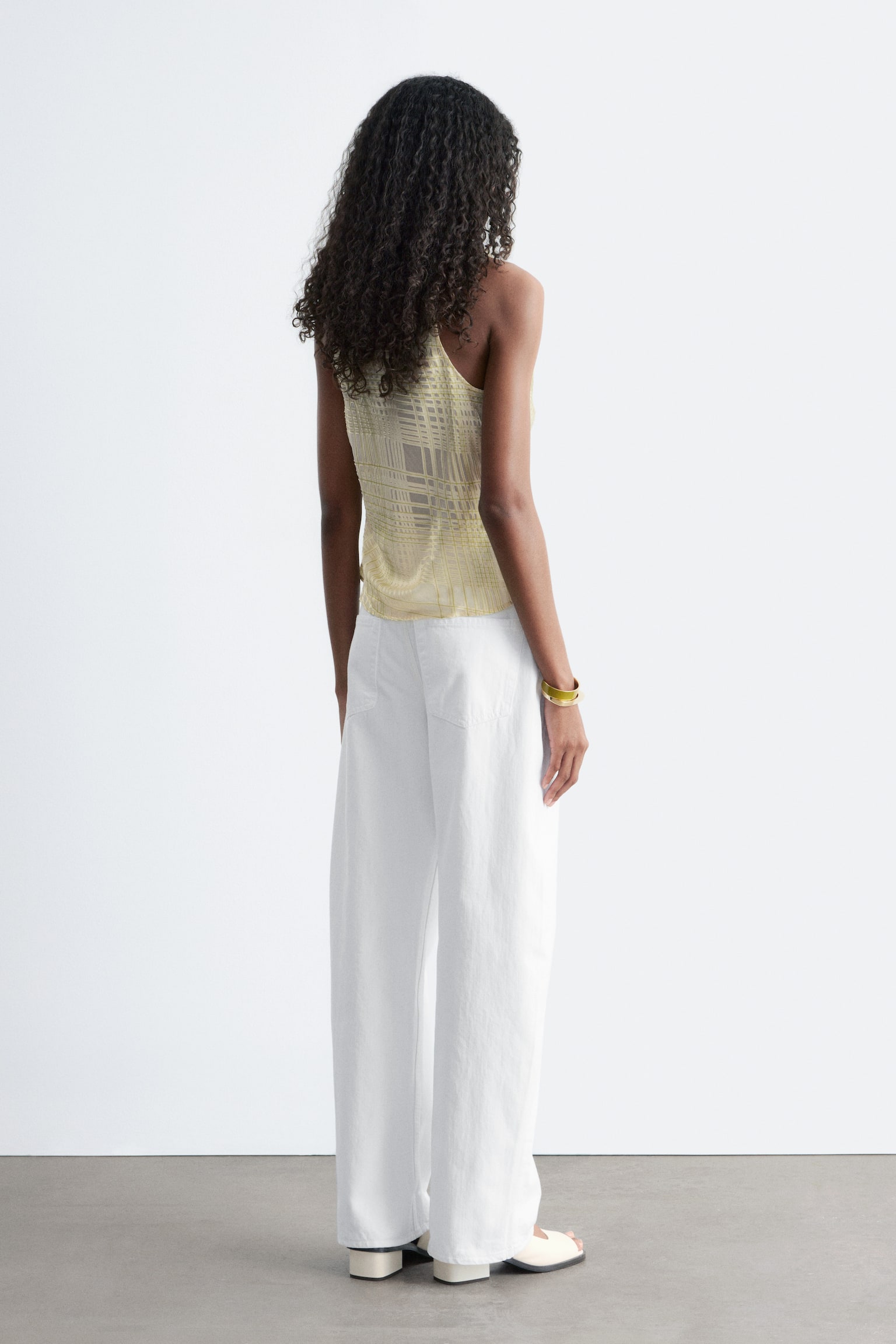 Top cu Guler Tip Batic și Șnur - Yellow/Negru/Imprimeu Floral/Turcoaz Deschis - 6