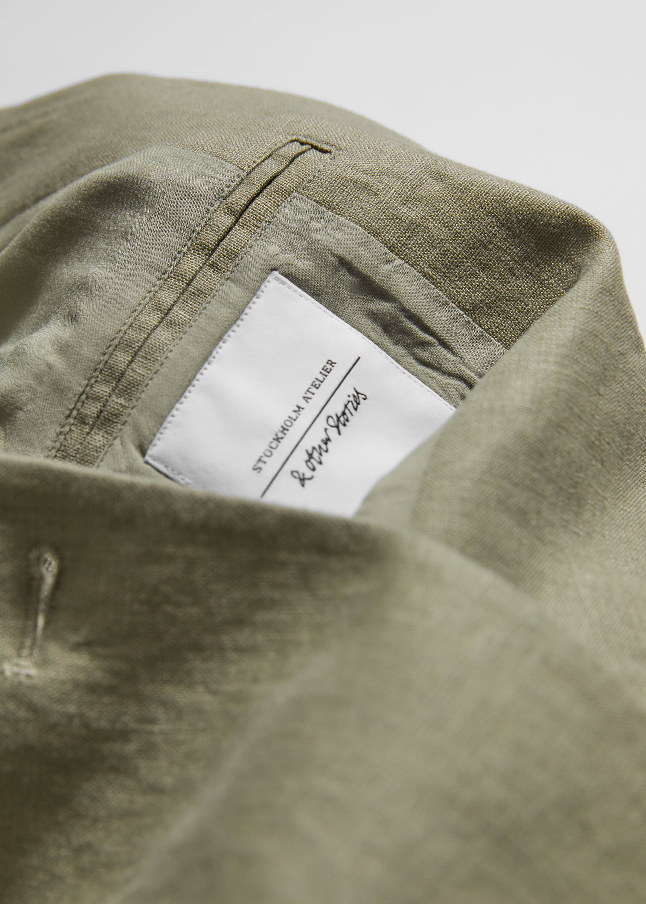 Ingrandisci l'immagine: Fitted Linen Blazer - Khaki - DONNA | H&M CH 2