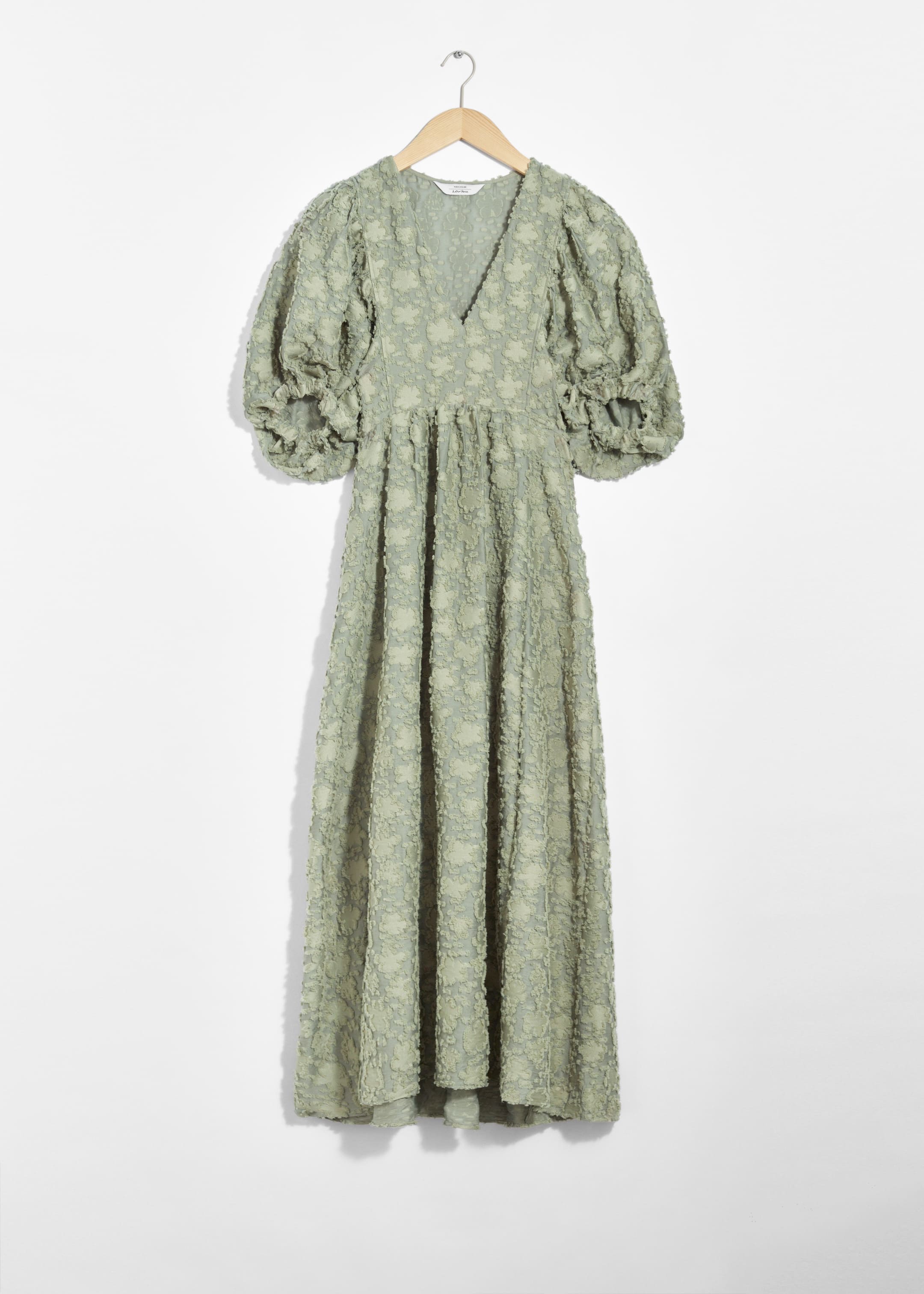 Agrandir l'image: Robe longue à manches ballon - Vert - FEMME | H&M FR 1