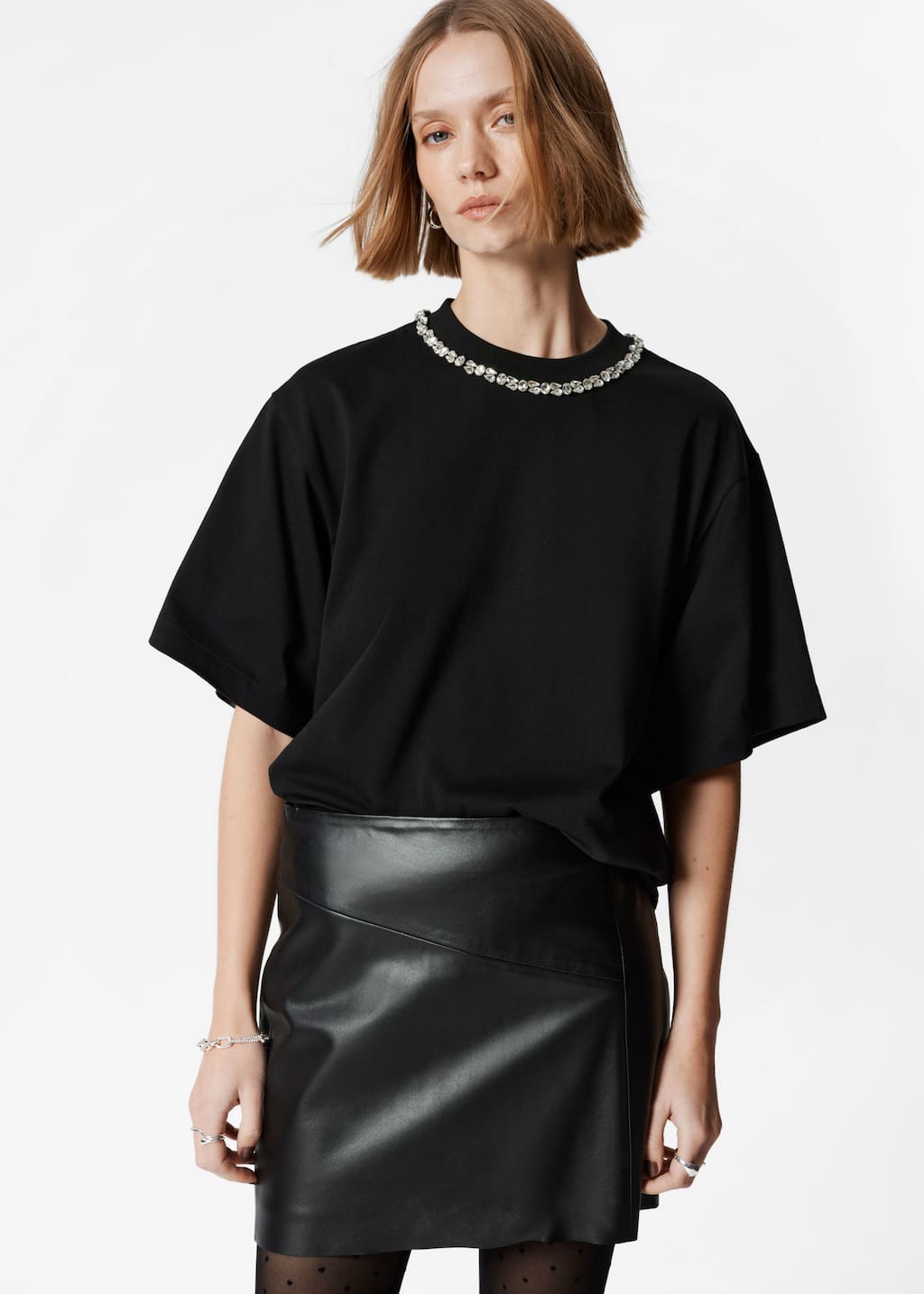 T-shirt orné - Noir - Lookbook