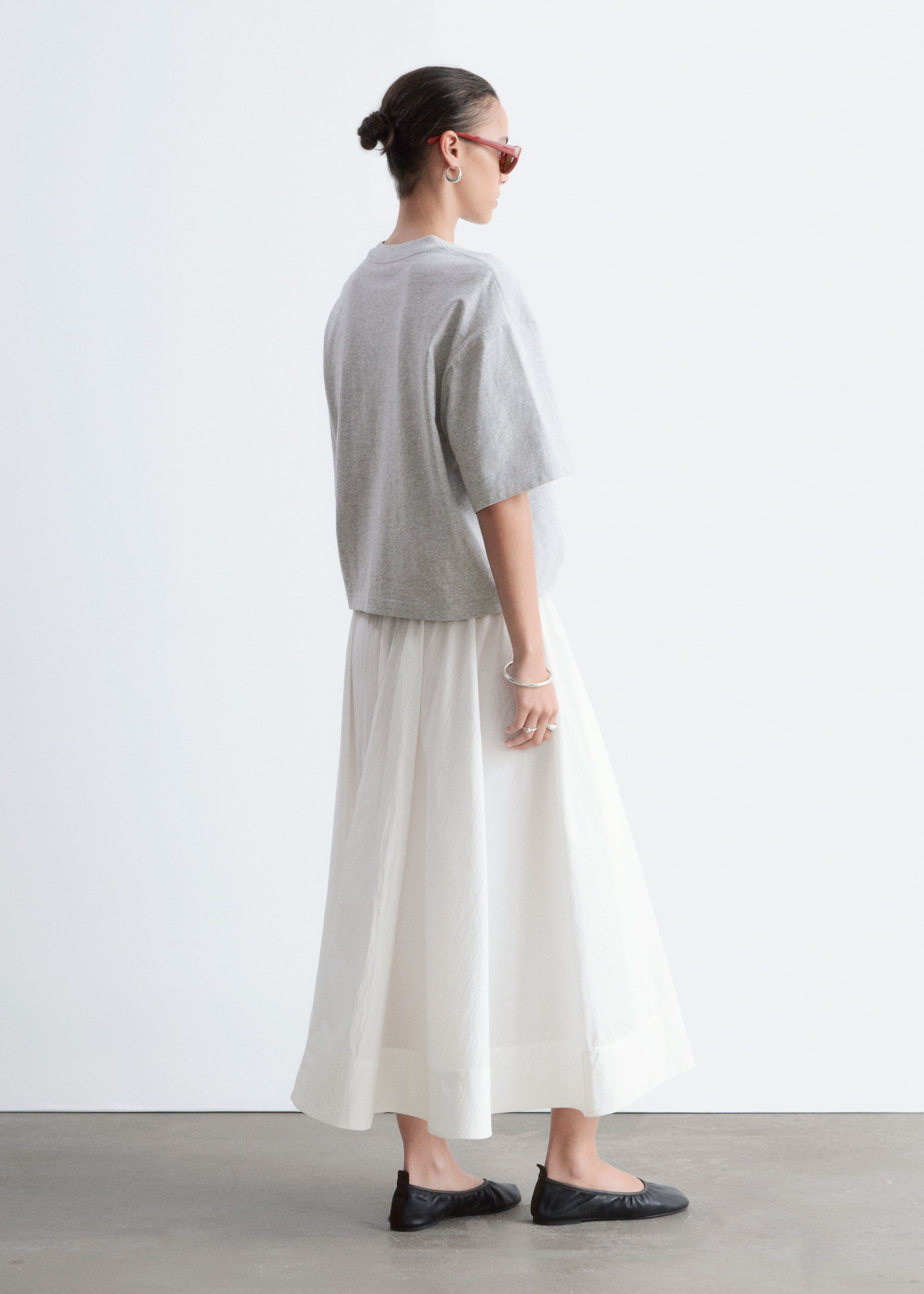 Boxy Cotton T-Shirt - Grey - Still Life