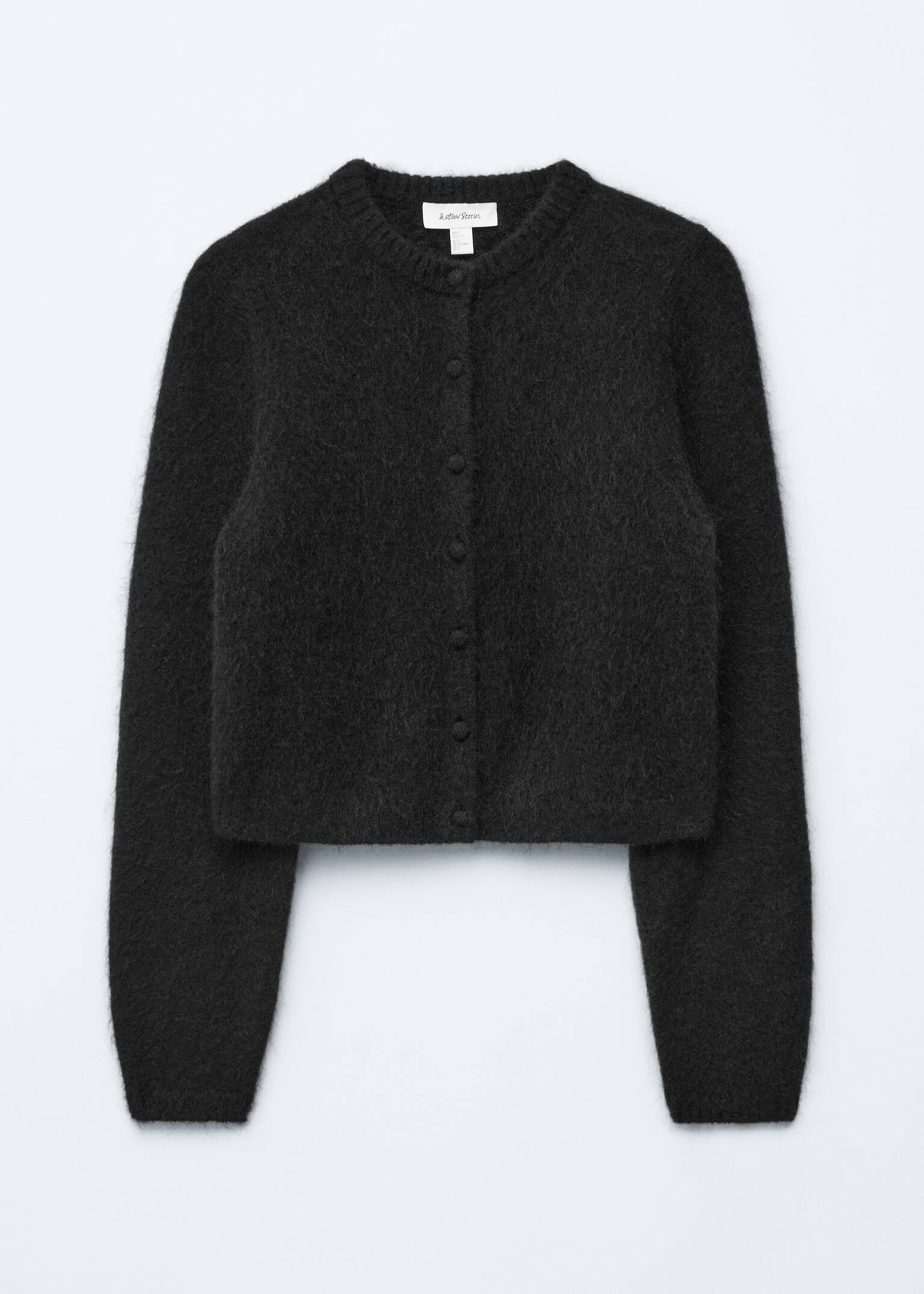 Cardigan tricotat periat - Negru/Roșu/Maro - 2