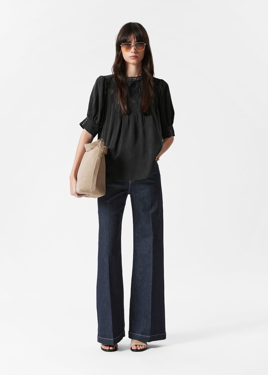 Image of Blusa in pizzo ricamata
