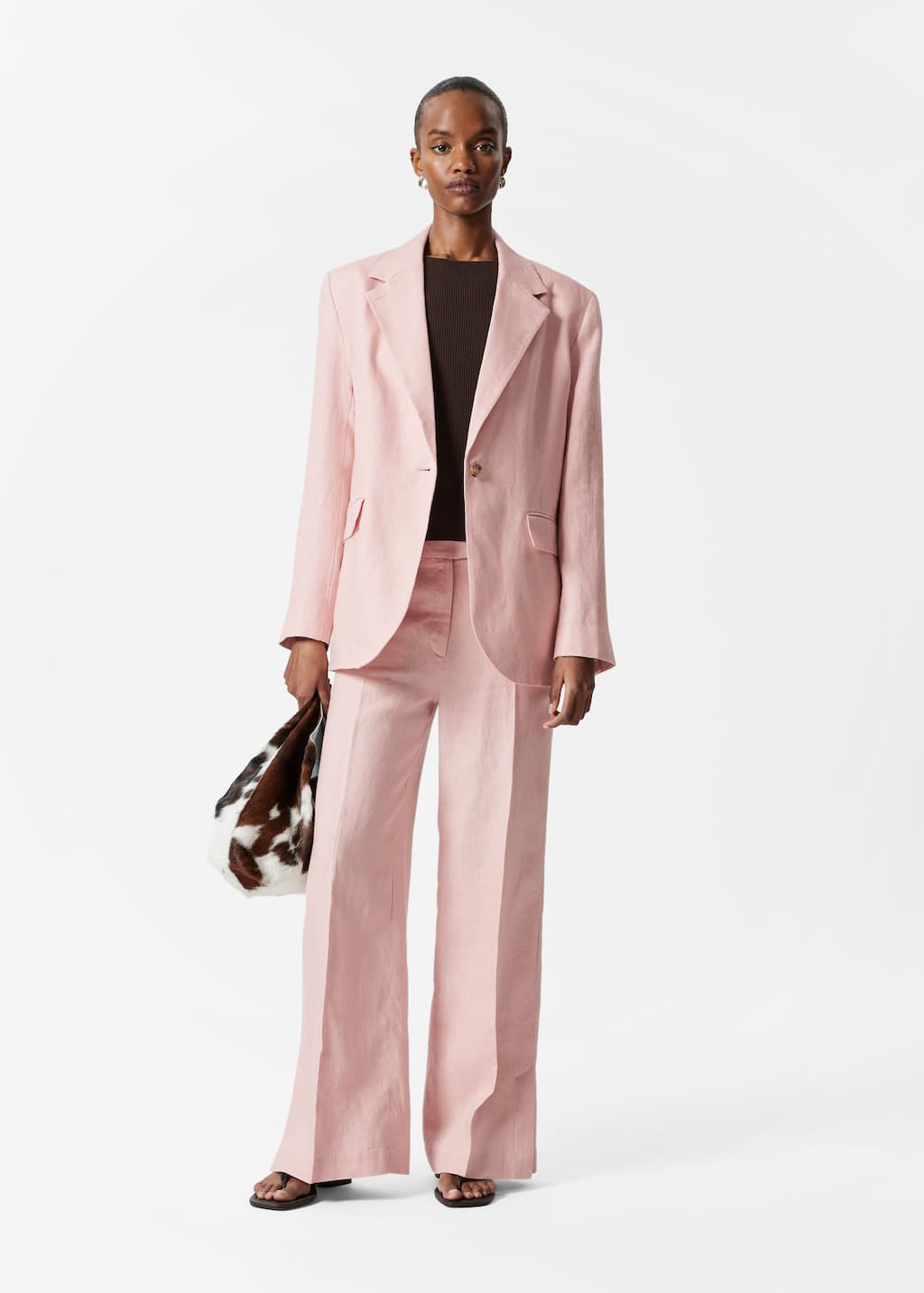 Pantalon habillé en lin - Noir - Lookbook