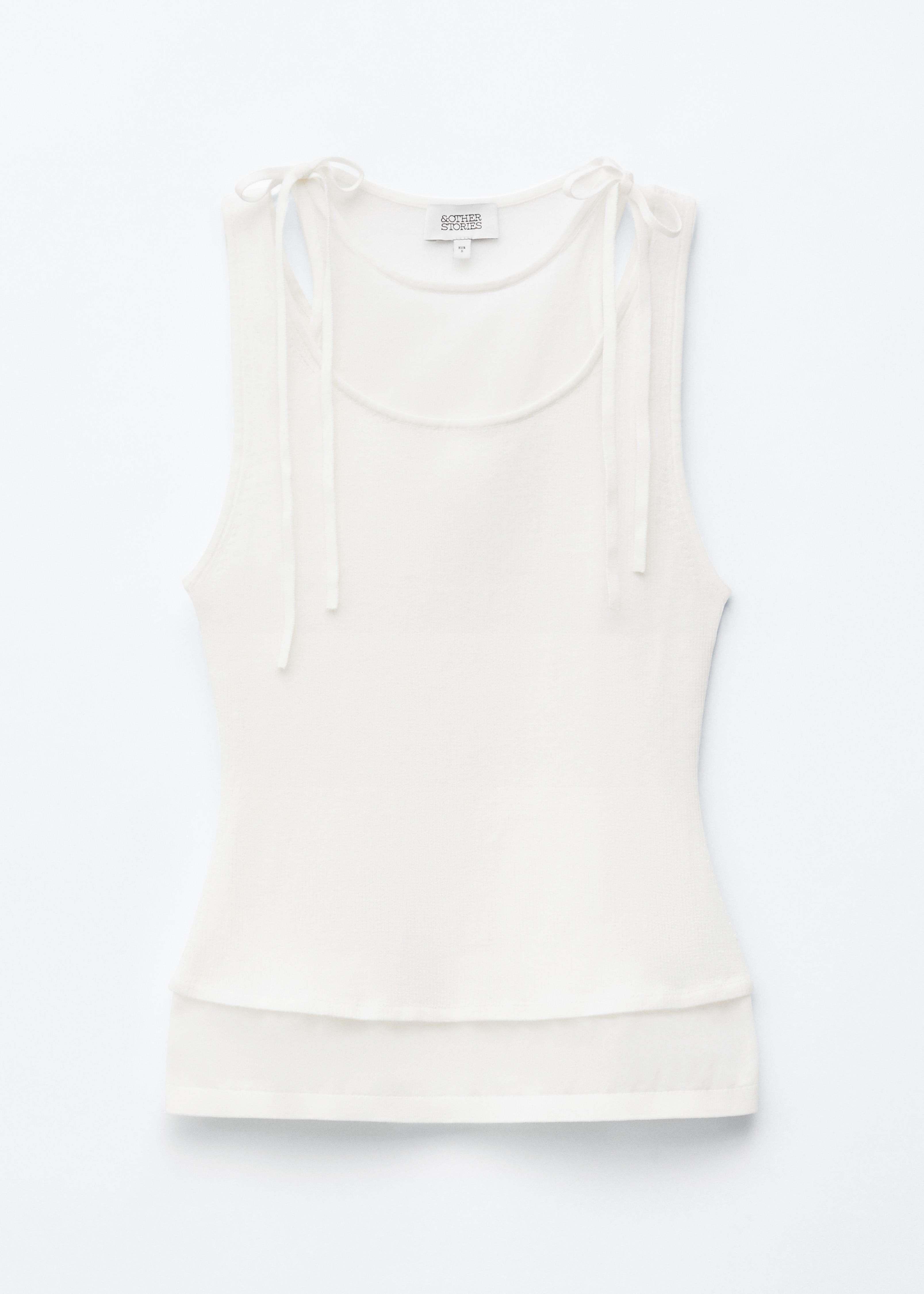 Dubbellaagse tanktop - Wit