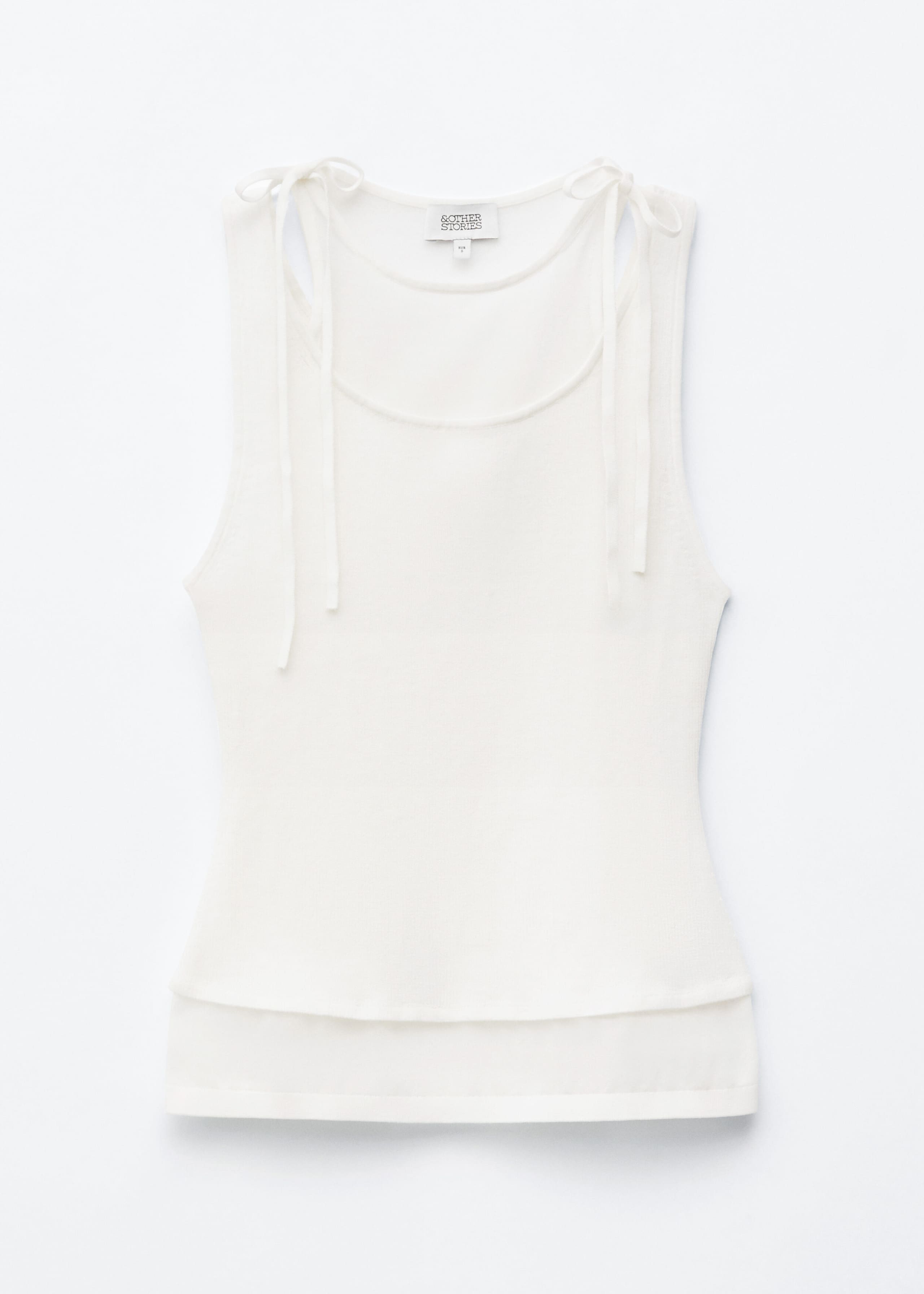 Camiseta de tirantes de doble capa - Blanco - Bodegón