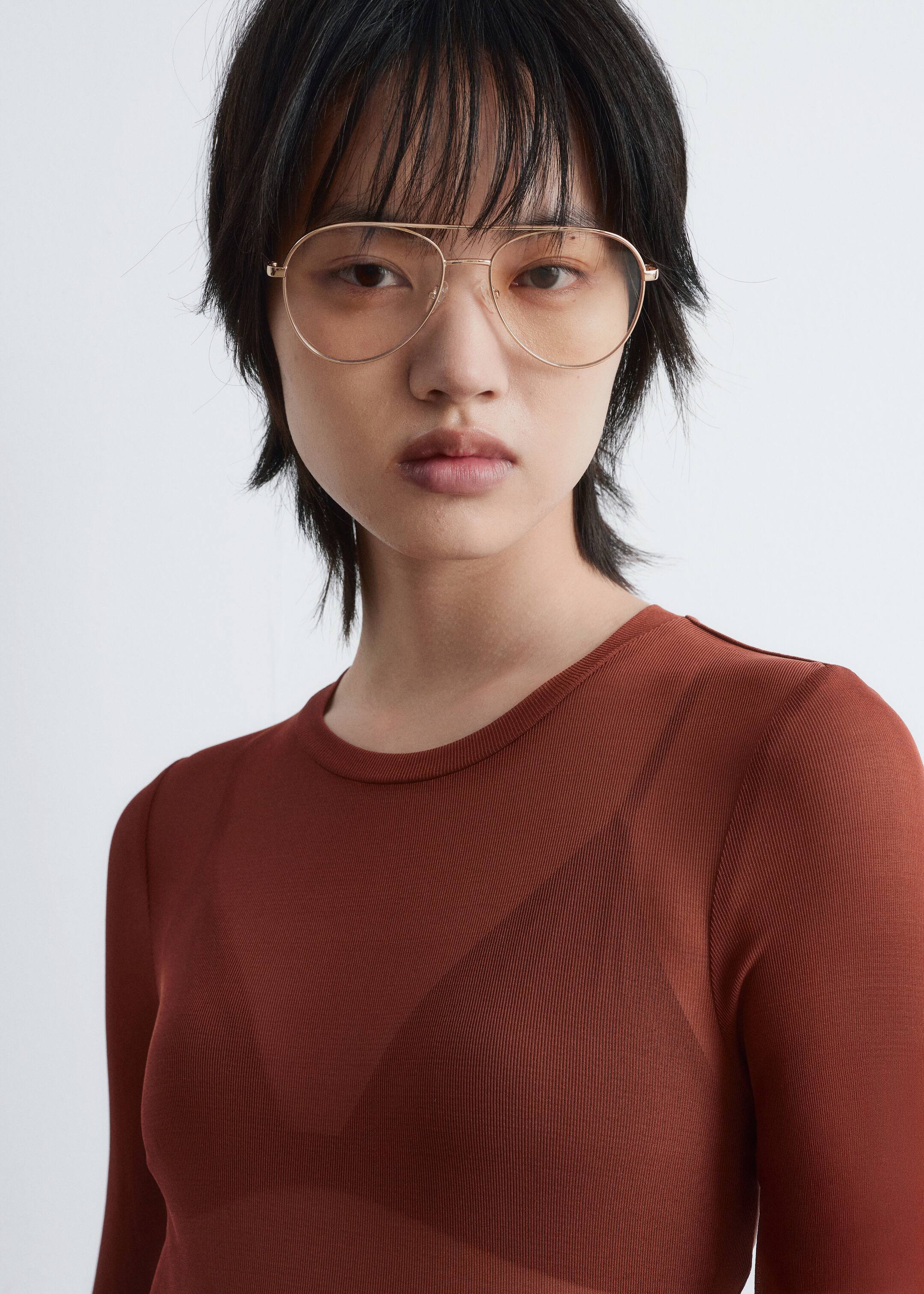 Vezi imaginea mai mare: Sheer Silk Top - Maro Ruginiu - FEMEI | H&M RO 2
