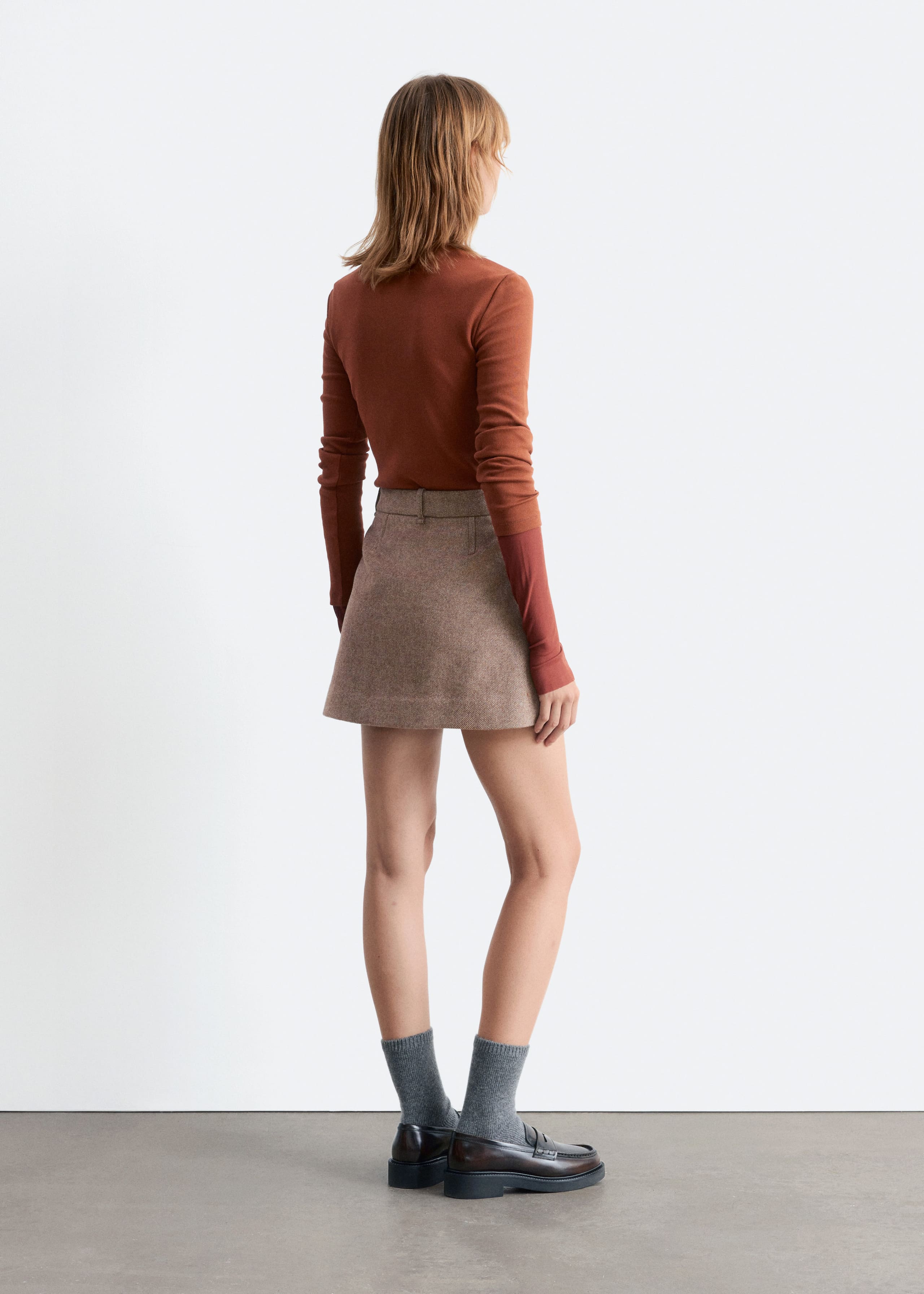 Image of Ribbed Long-Sleeve Top